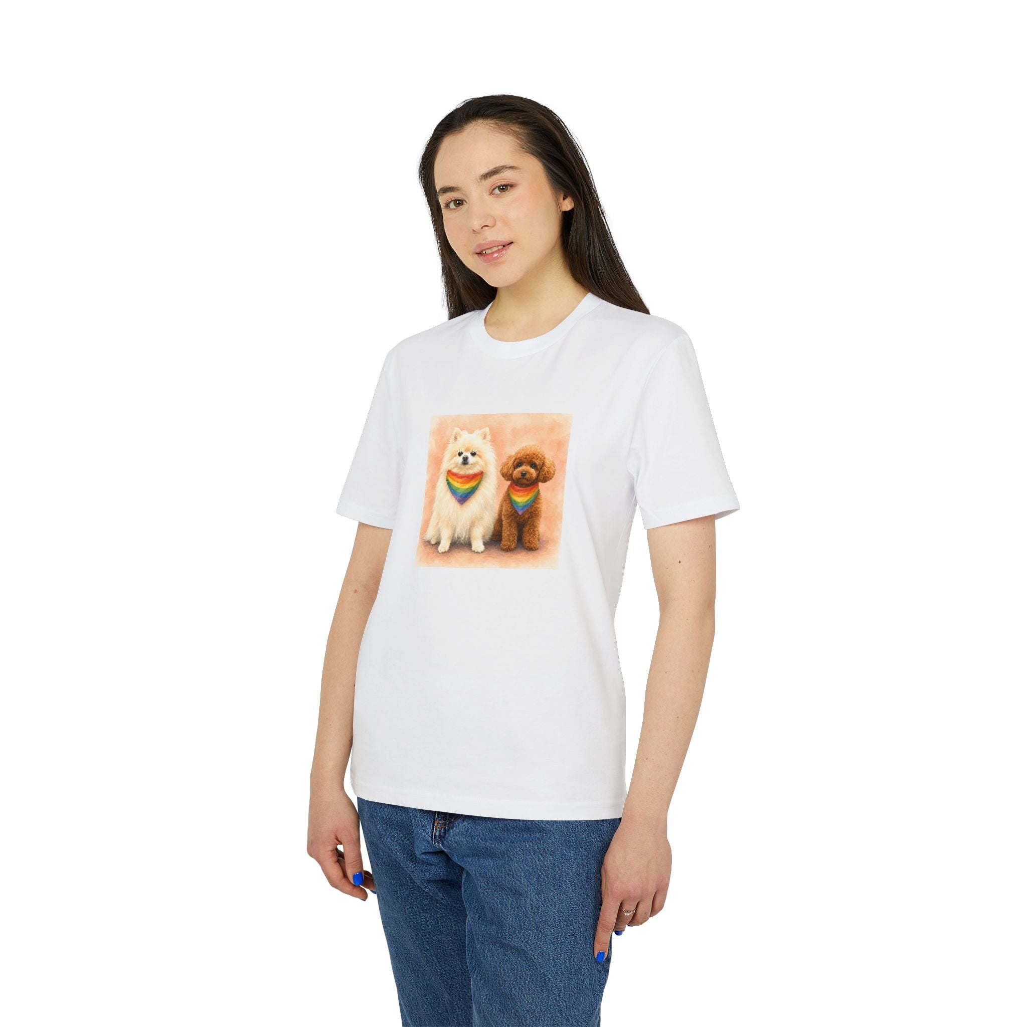 Personalisiertes Unisex T-Shirt mit Haustier – Regenbogen