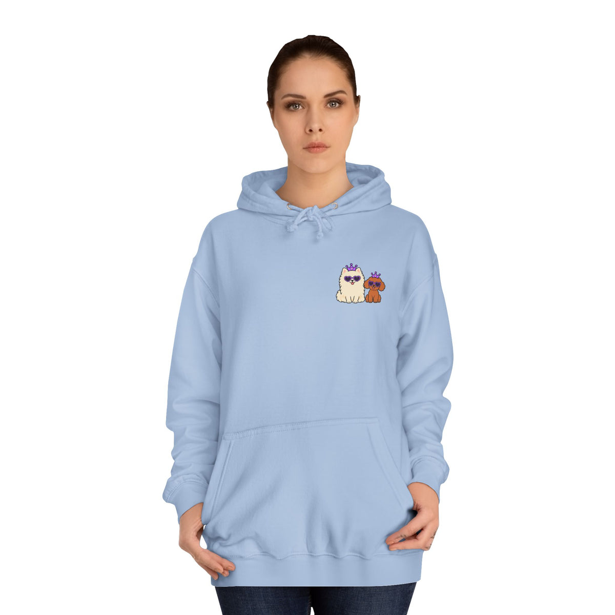 Personalisierter Unisex Hoodie mit Haustier – Purple Queen