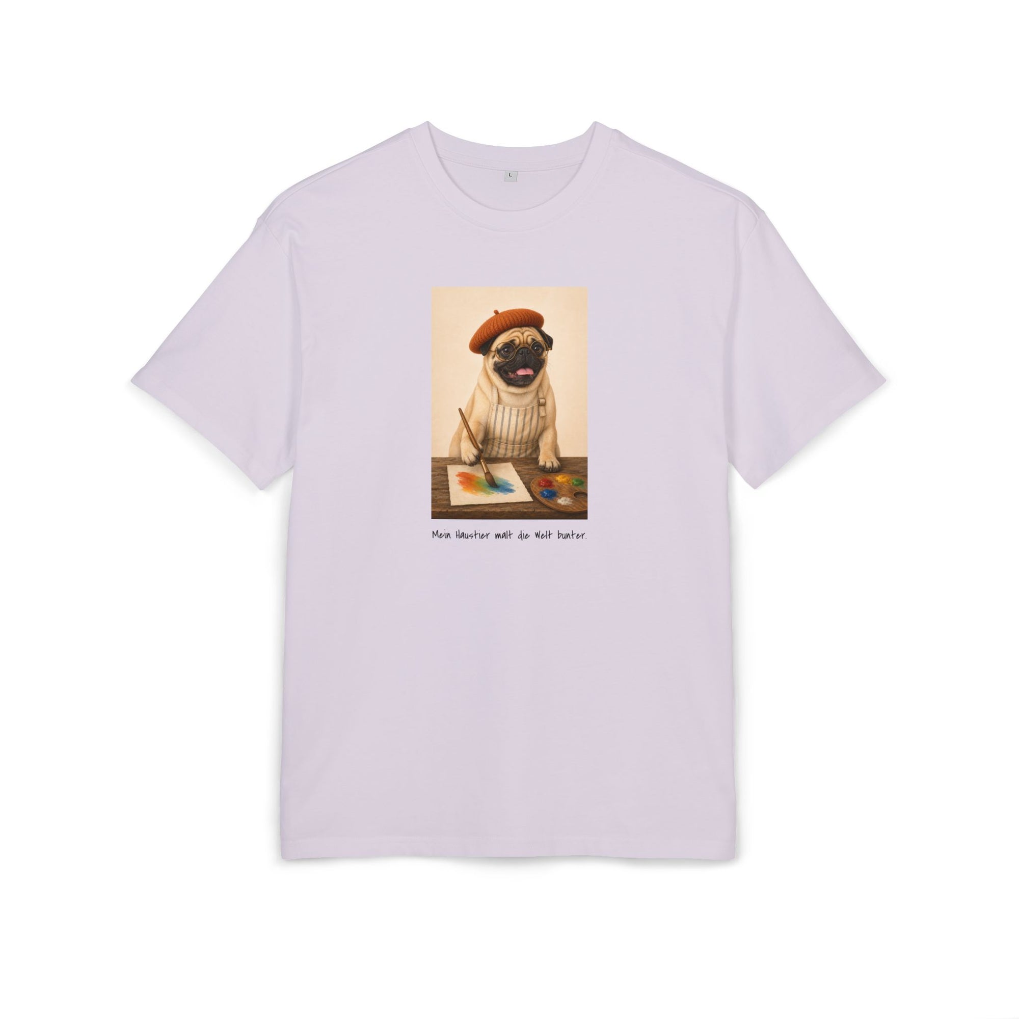 Personalisiertes Oversized Unisex T-Shirt mit Haustier – The Artist