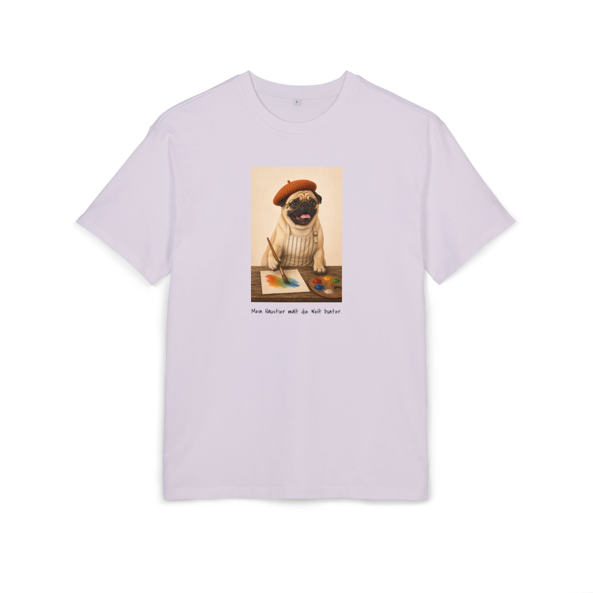 Personalisiertes Oversized Unisex T-Shirt mit Haustier – The Artist