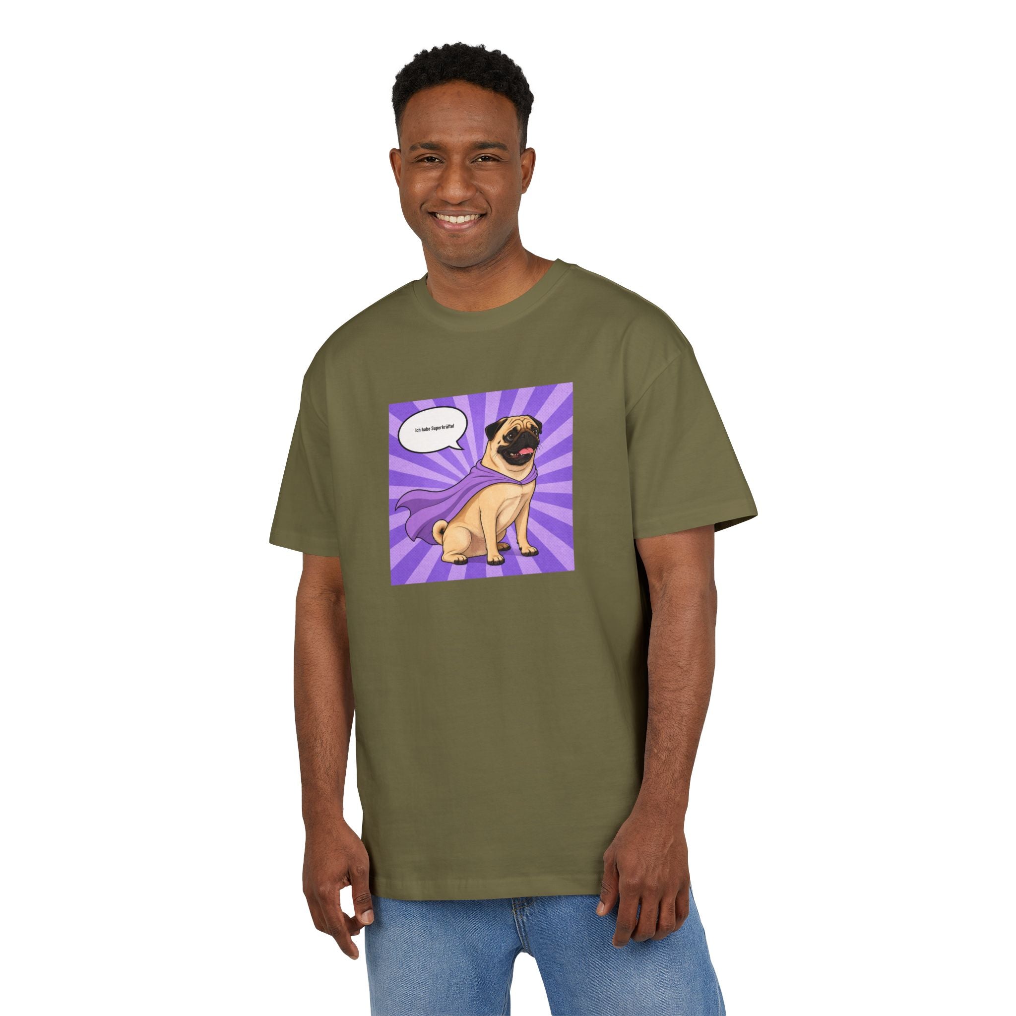 Personalisiertes Oversized Unisex T-Shirt mit Haustier – Hero