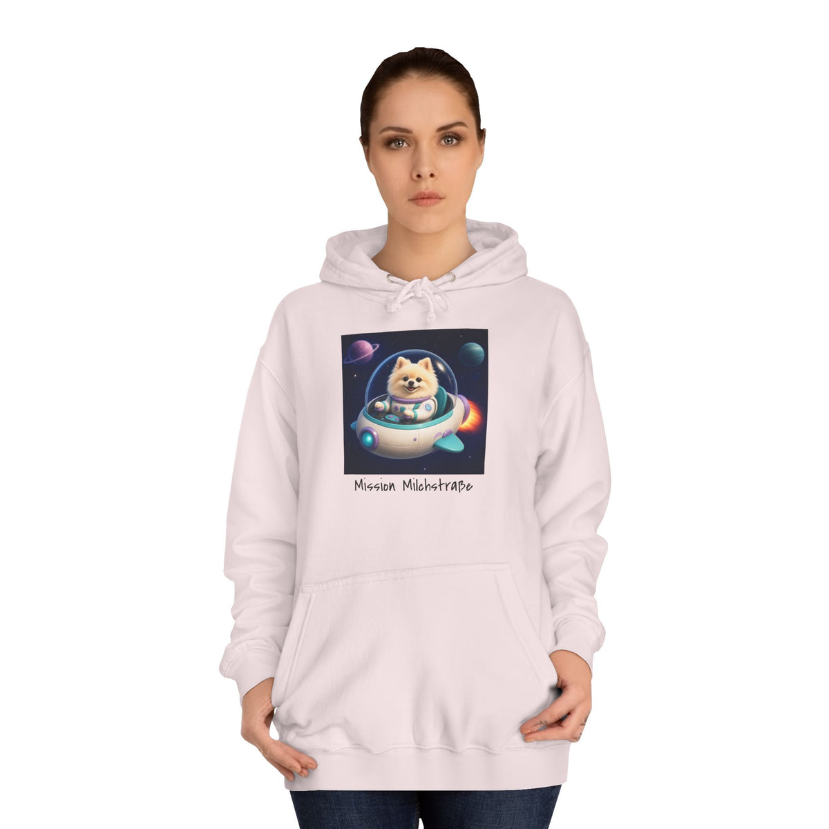 Personalisierter Unisex Hoodie mit Haustier – Spaceship