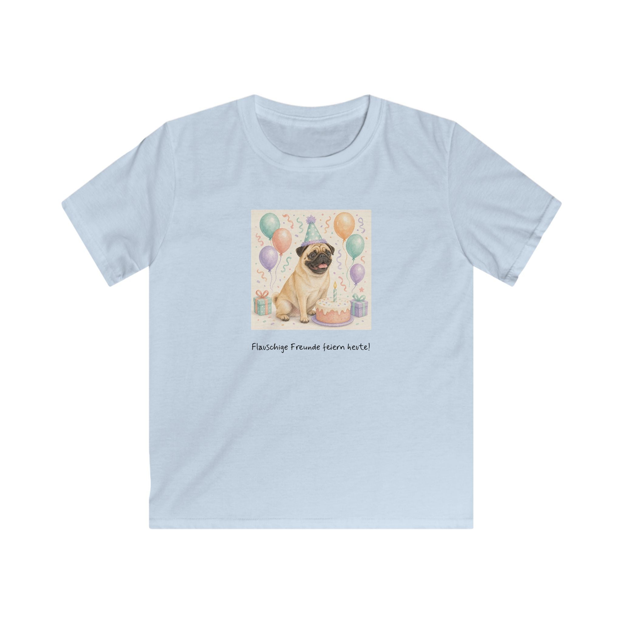 Personalisiertes Kinder T-Shirt mit Haustier – Birthday Time
