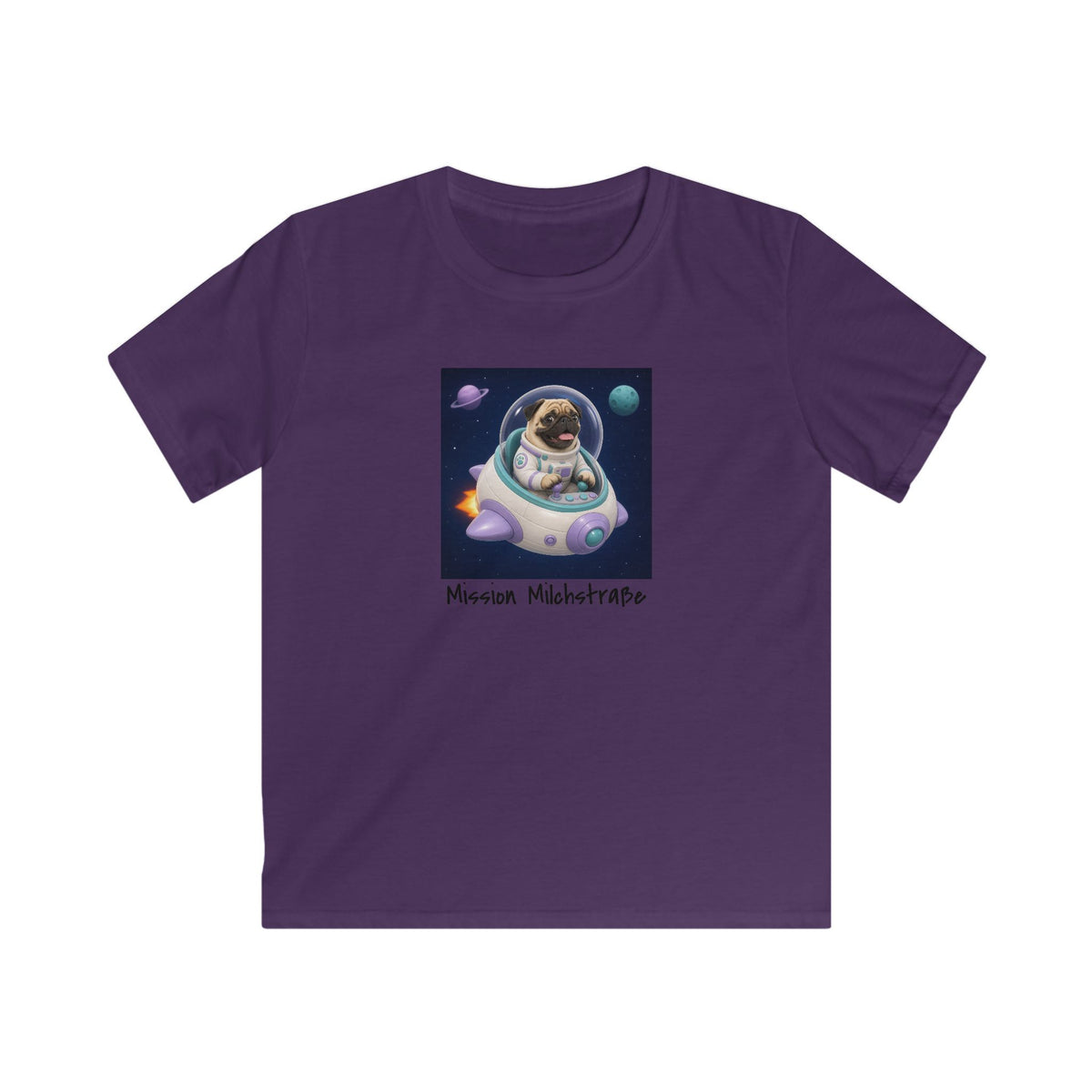 Personalisiertes Kinder T-Shirt mit Haustier – Spaceship