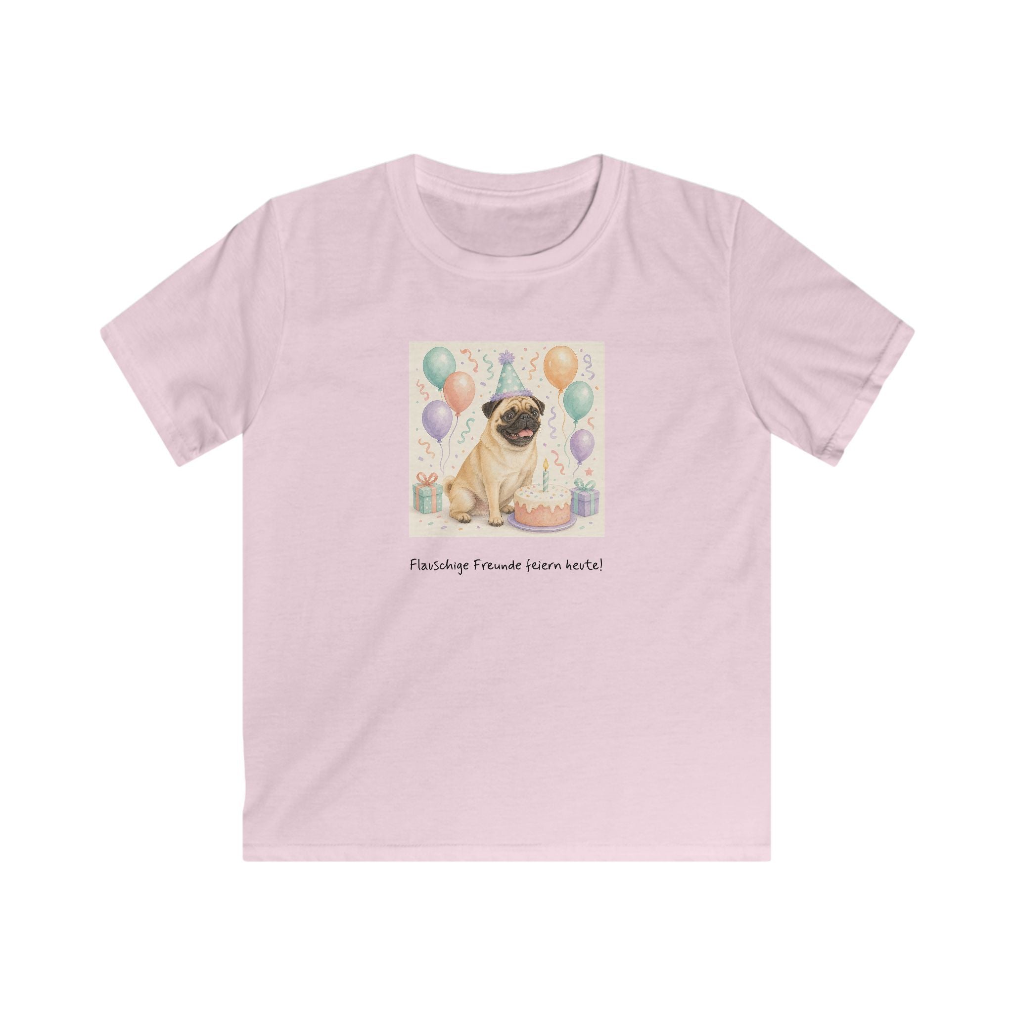 Personalisiertes Kinder T-Shirt mit Haustier – Birthday Time