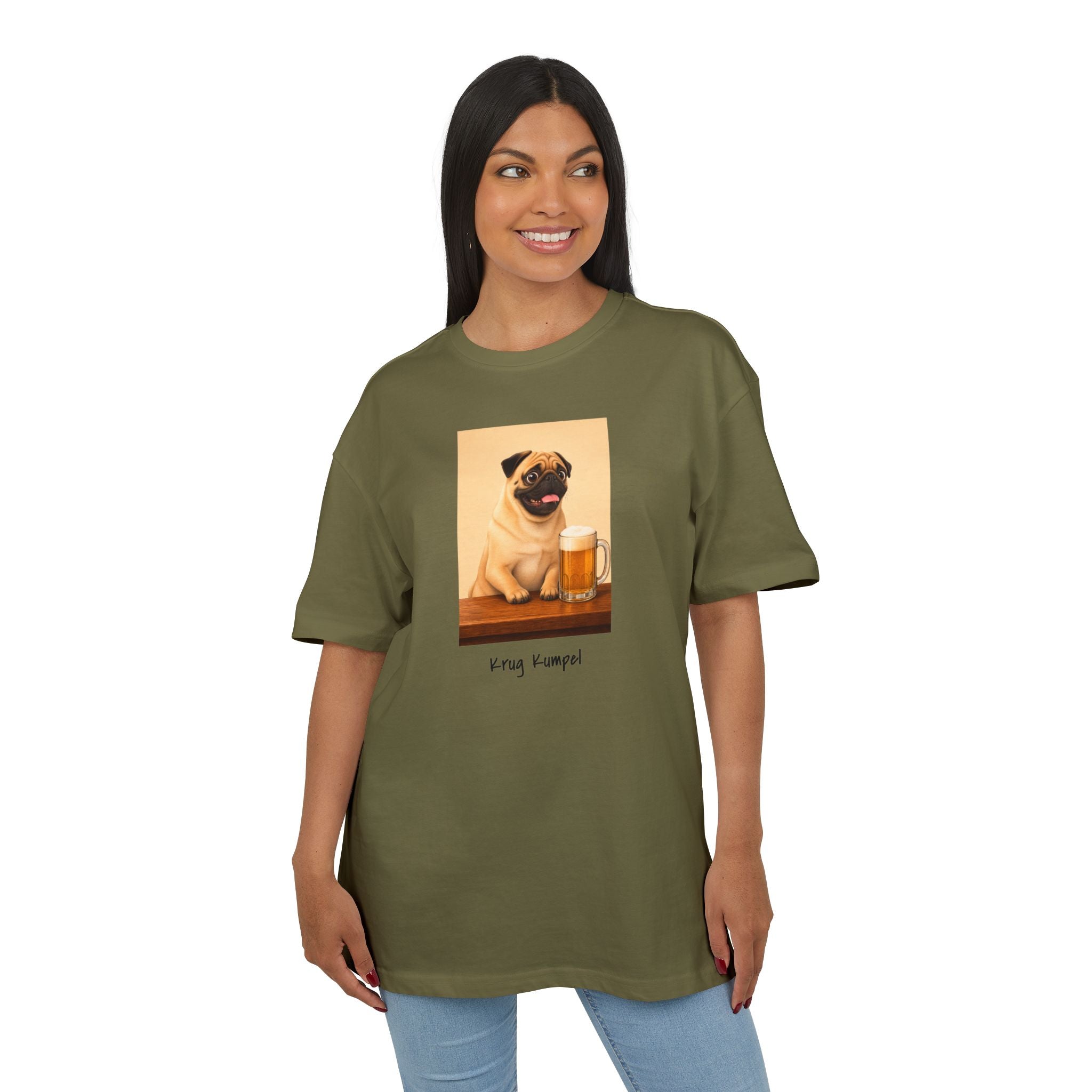Personalisiertes Oversized Unisex T-Shirt mit Haustier – Cheers