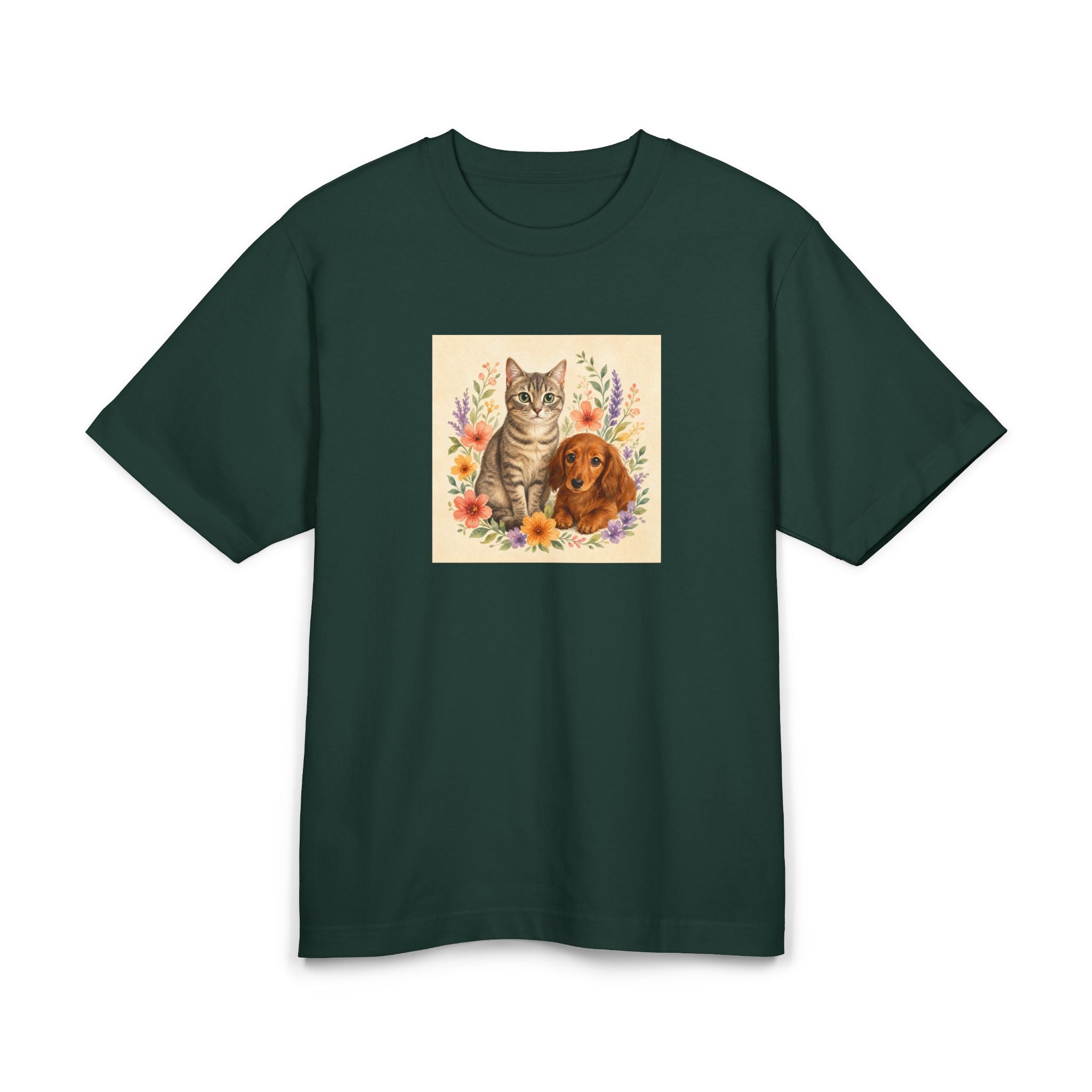 Personalisiertes Premium Unisex T-Shirt mit Haustier – Flora & Fauna