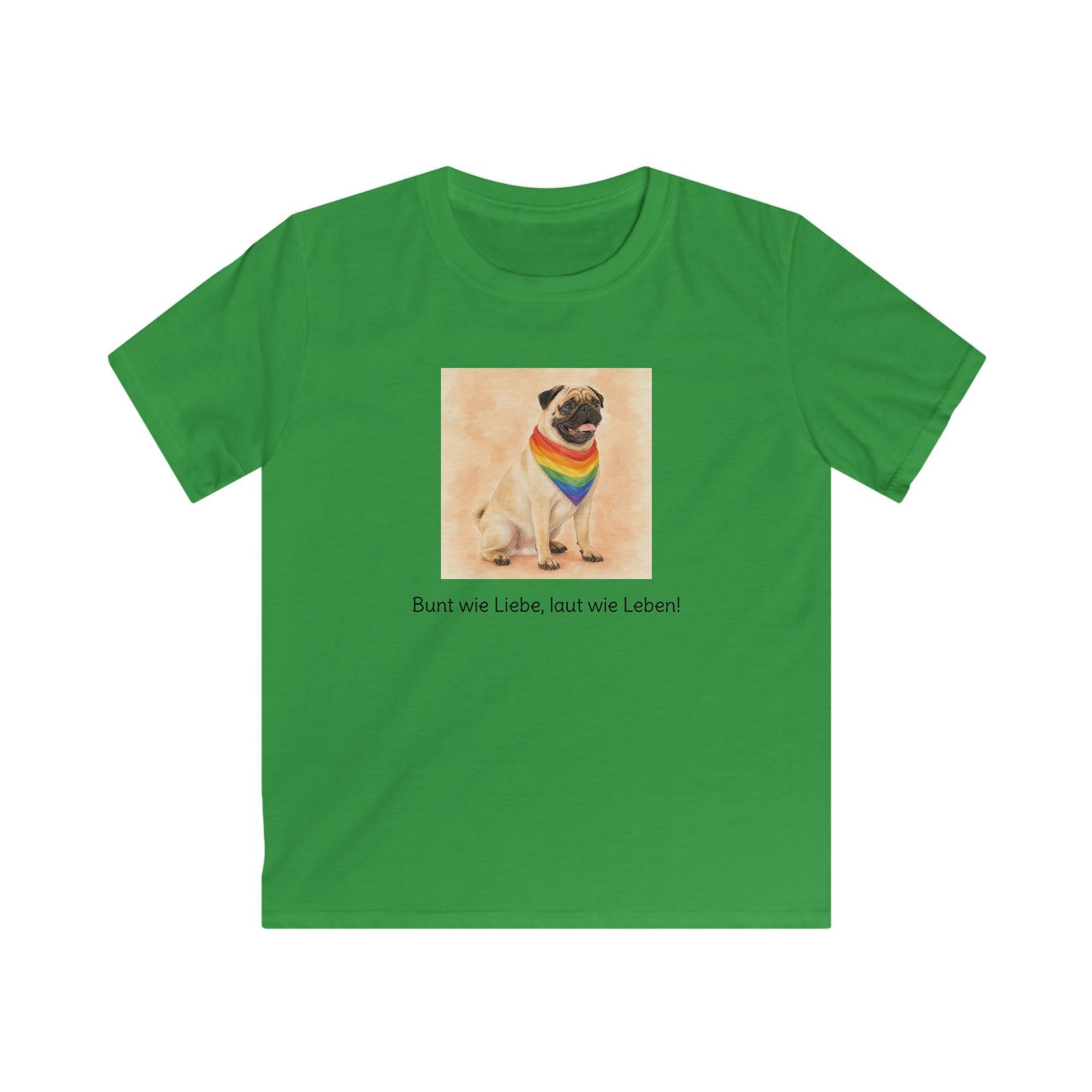 Personalisiertes Kinder T-Shirt mit Haustier – Regenbogen