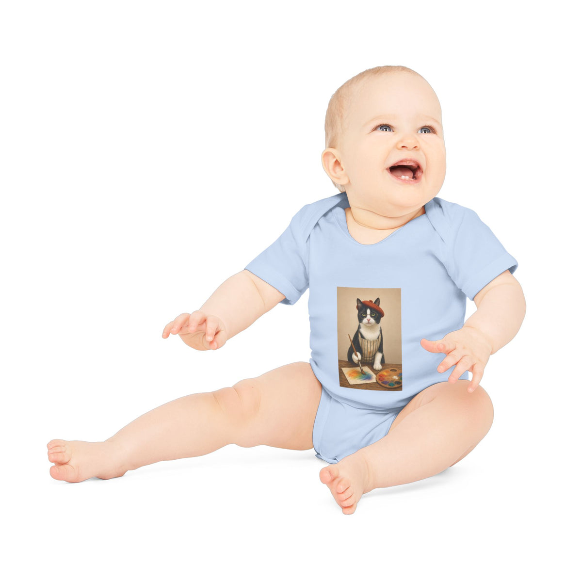 Personalisierter Baby-Body kurzarm Bio Baumwolle – The Artist