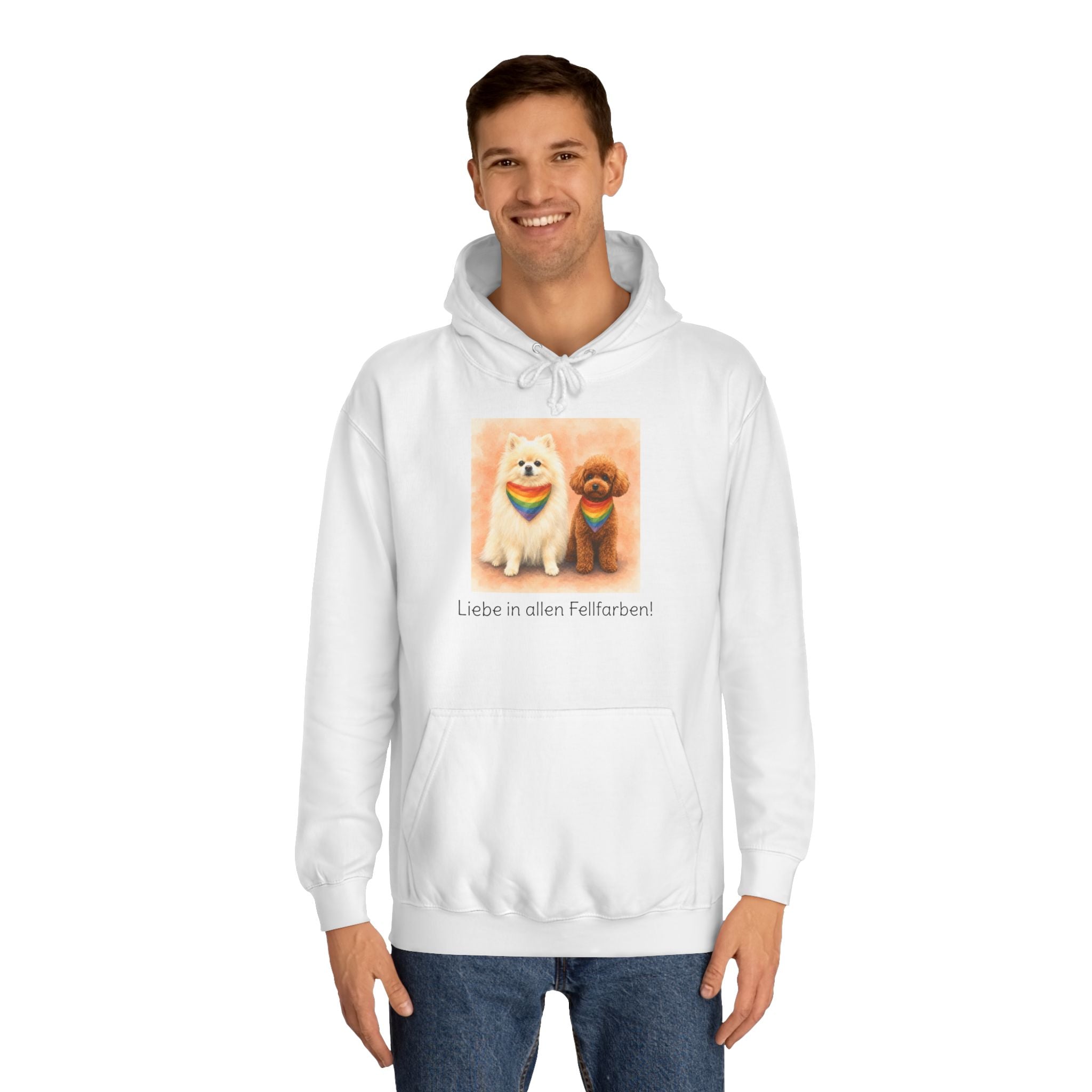 Personalisierter Unisex Hoodie mit Haustier – Regenbogen