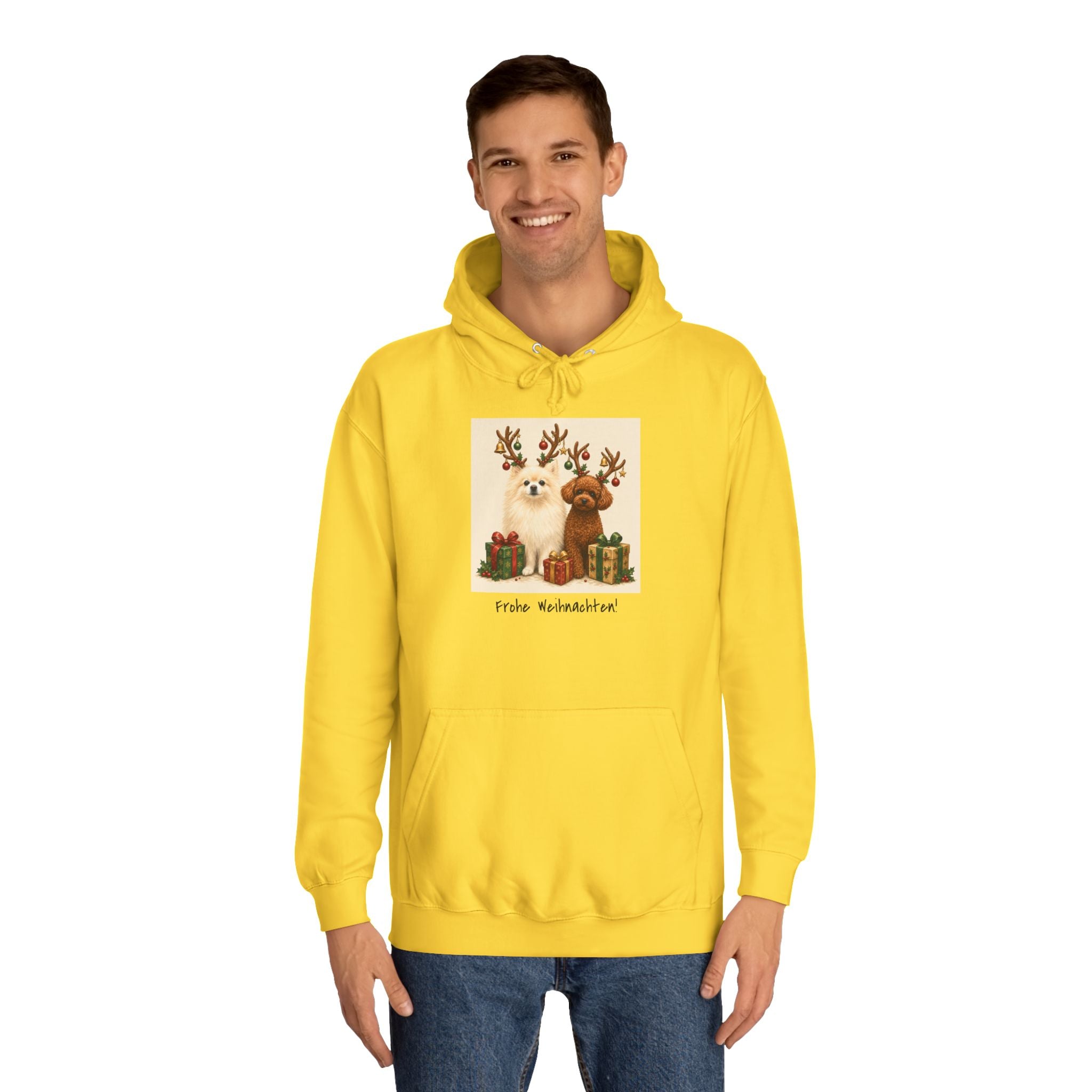 Personalisierter Unisex Hoodie mit Haustier – Frohe Weihnachten