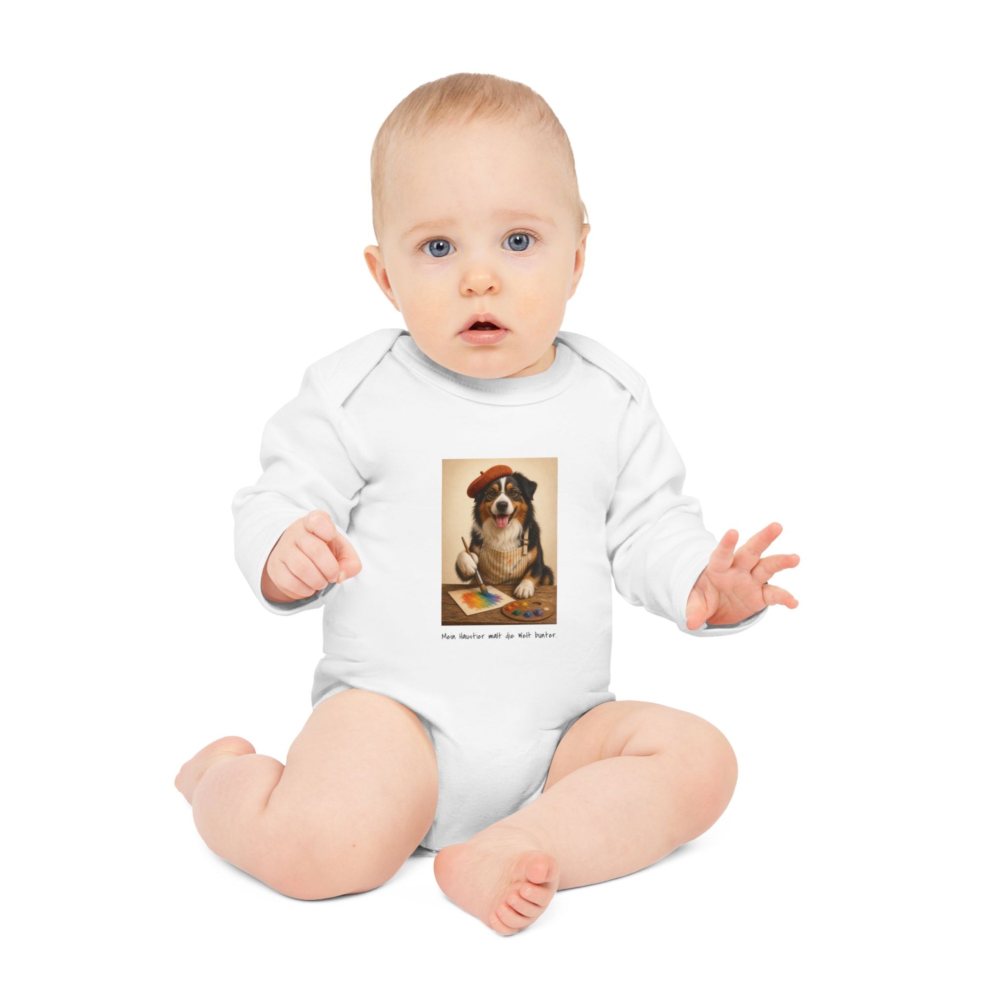 Personalisierter Baby-Body langarm Bio Baumwolle – The Artist