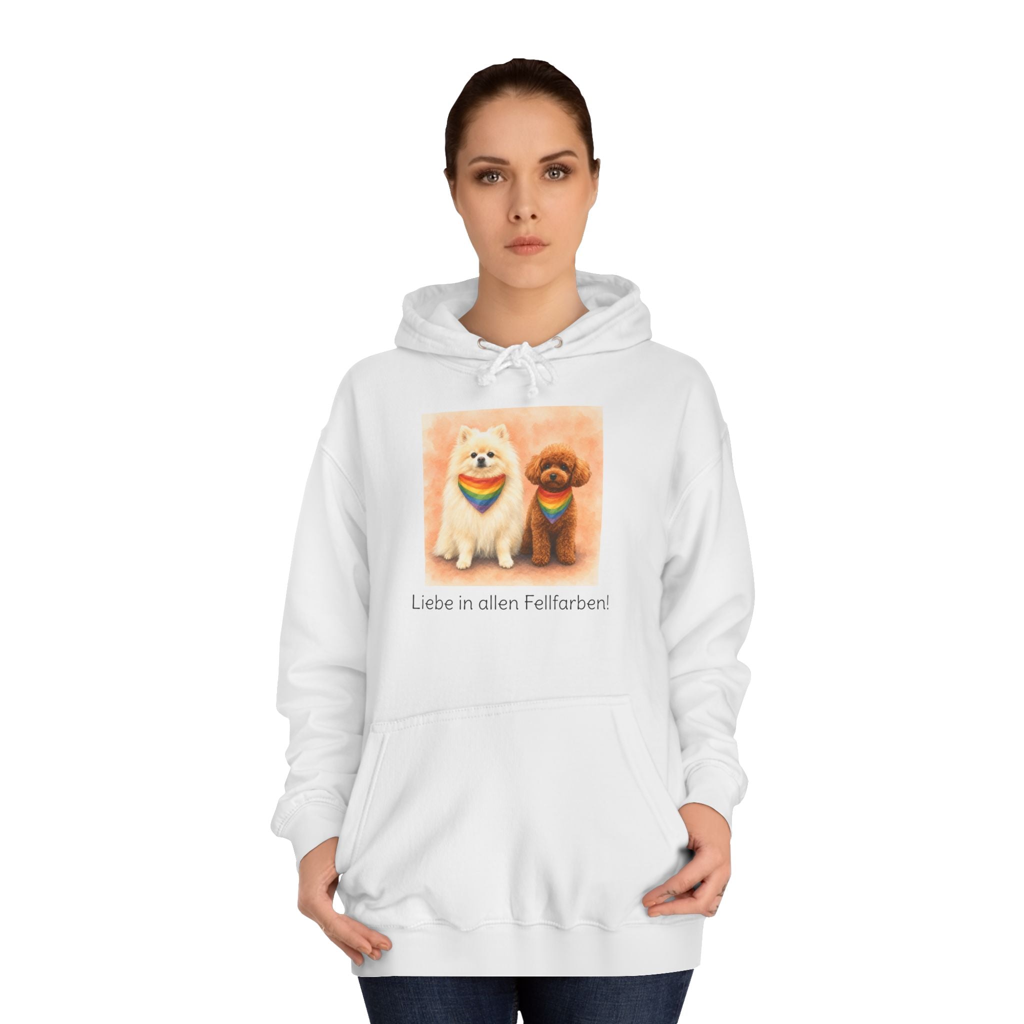 Personalisierter Unisex Hoodie mit Haustier – Regenbogen