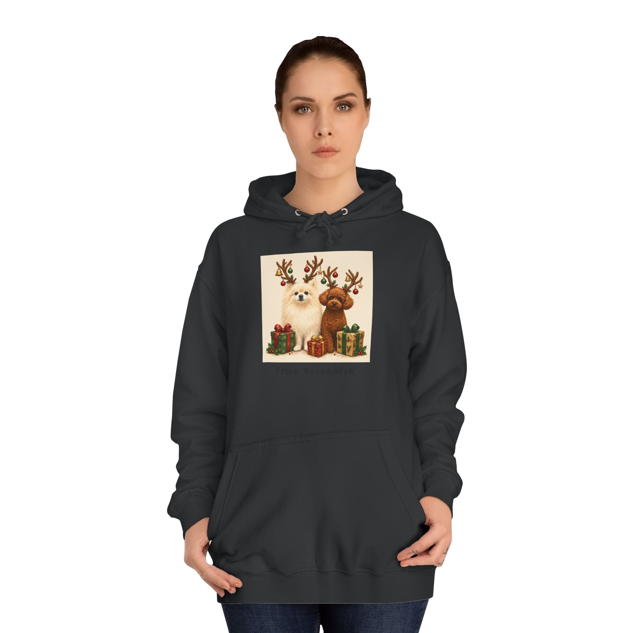 Personalisierter Unisex Hoodie mit Haustier – Frohe Weihnachten