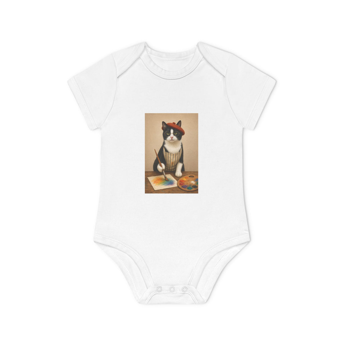 Personalisierter Baby-Body kurzarm Bio Baumwolle – The Artist