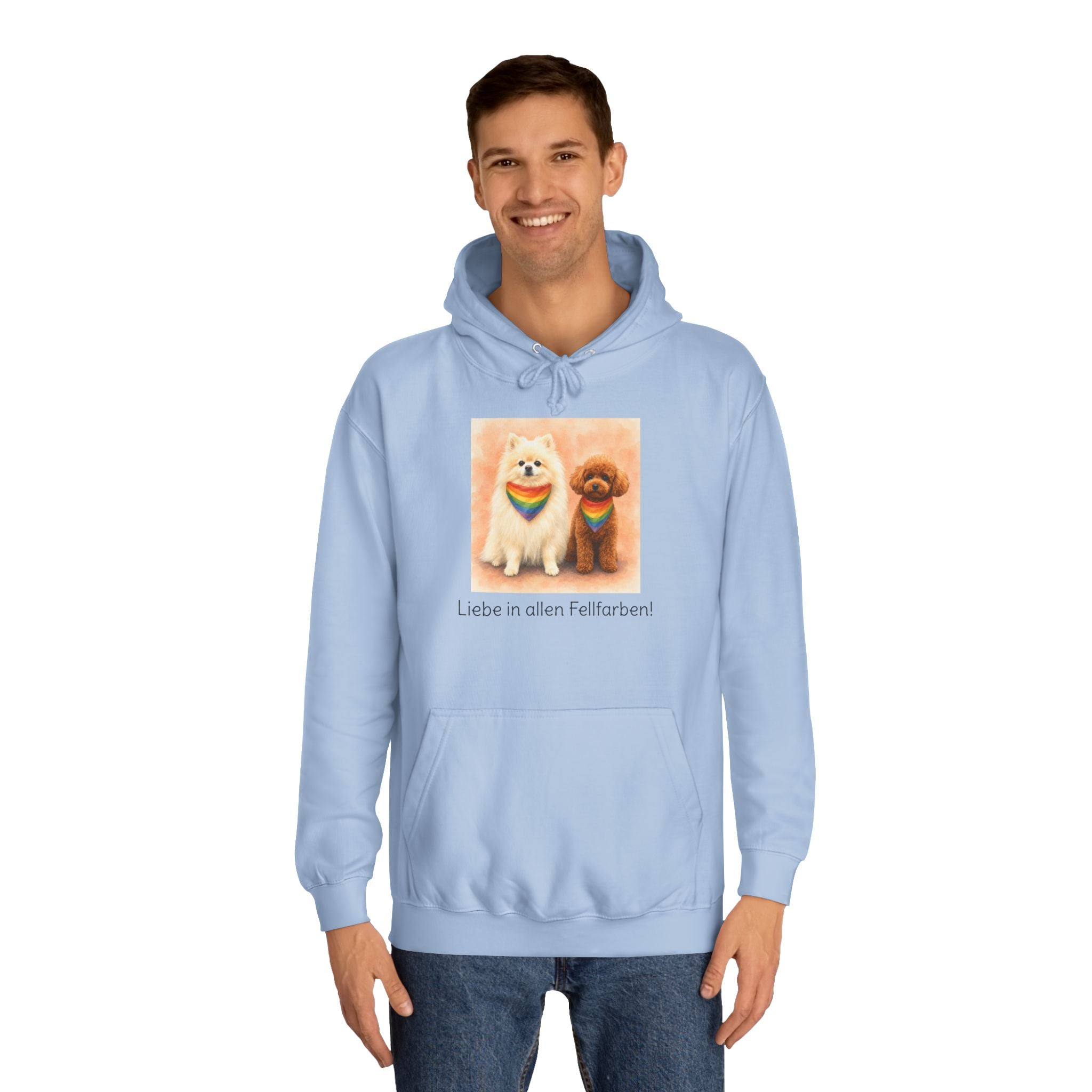 Personalisierter Unisex Hoodie mit Haustier – Regenbogen