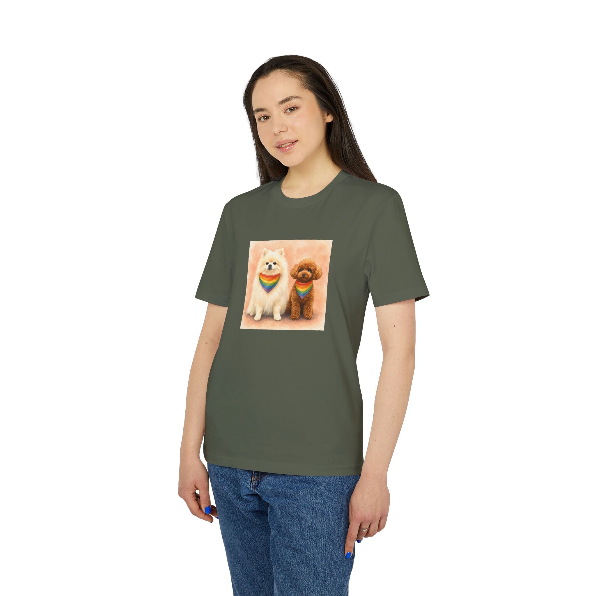 Personalisiertes Unisex T-Shirt mit Haustier – Regenbogen