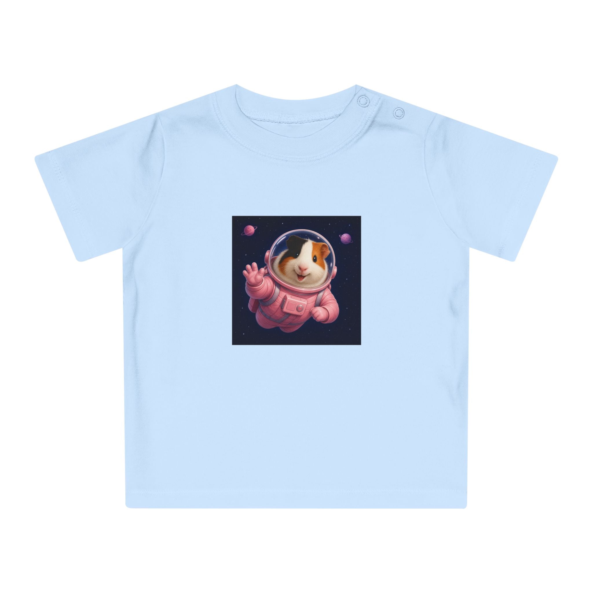 Personalisiertes Baby T-Shirt mit Haustier – Astronaut
