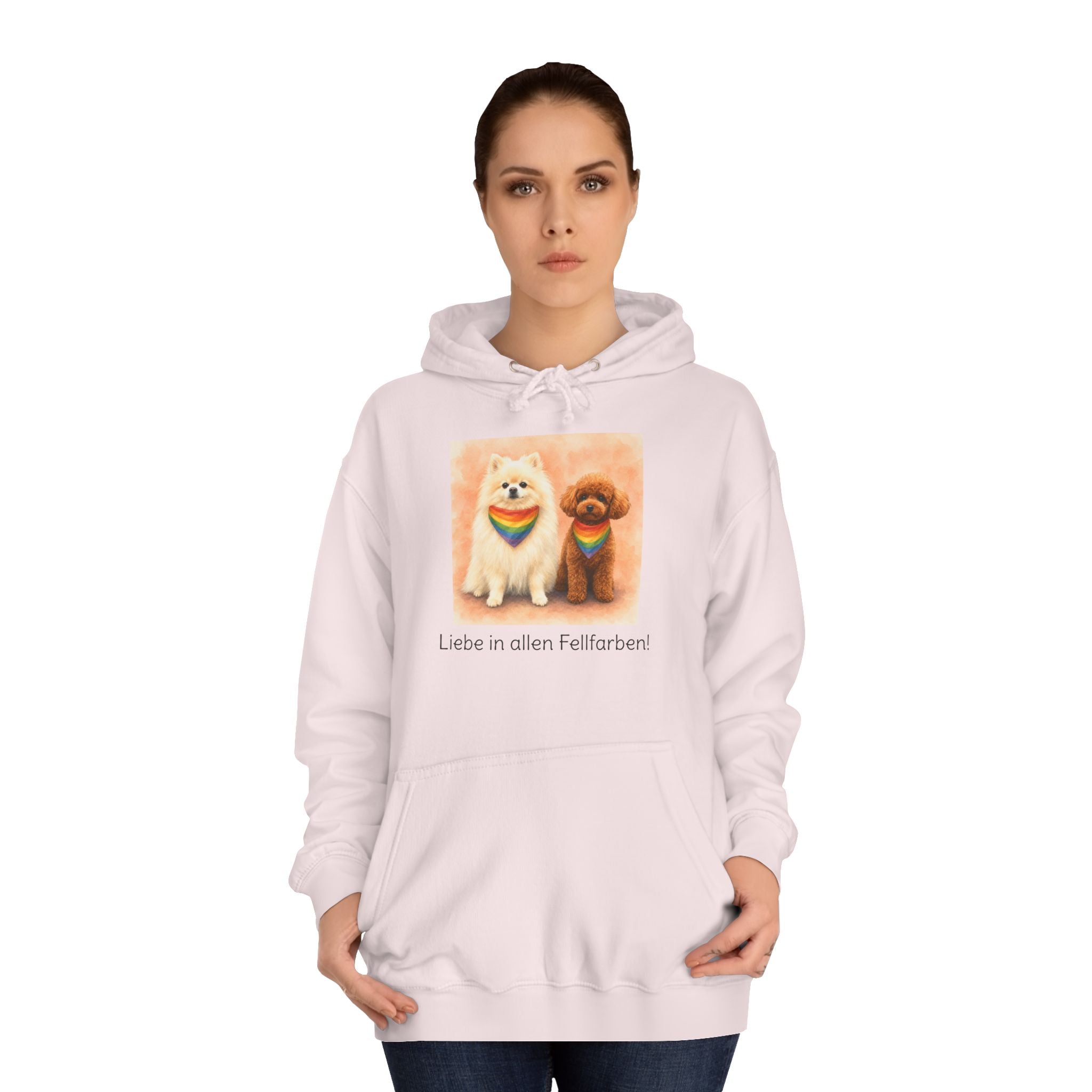 Personalisierter Unisex Hoodie mit Haustier – Regenbogen