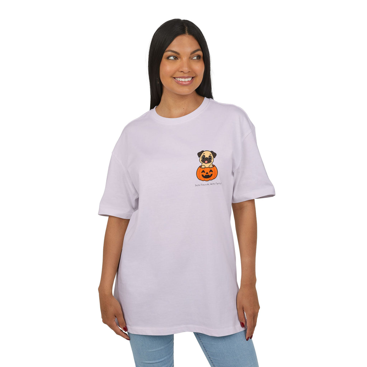 Personalisiertes Oversized Unisex T-Shirt mit Haustier –  Halloween Pet