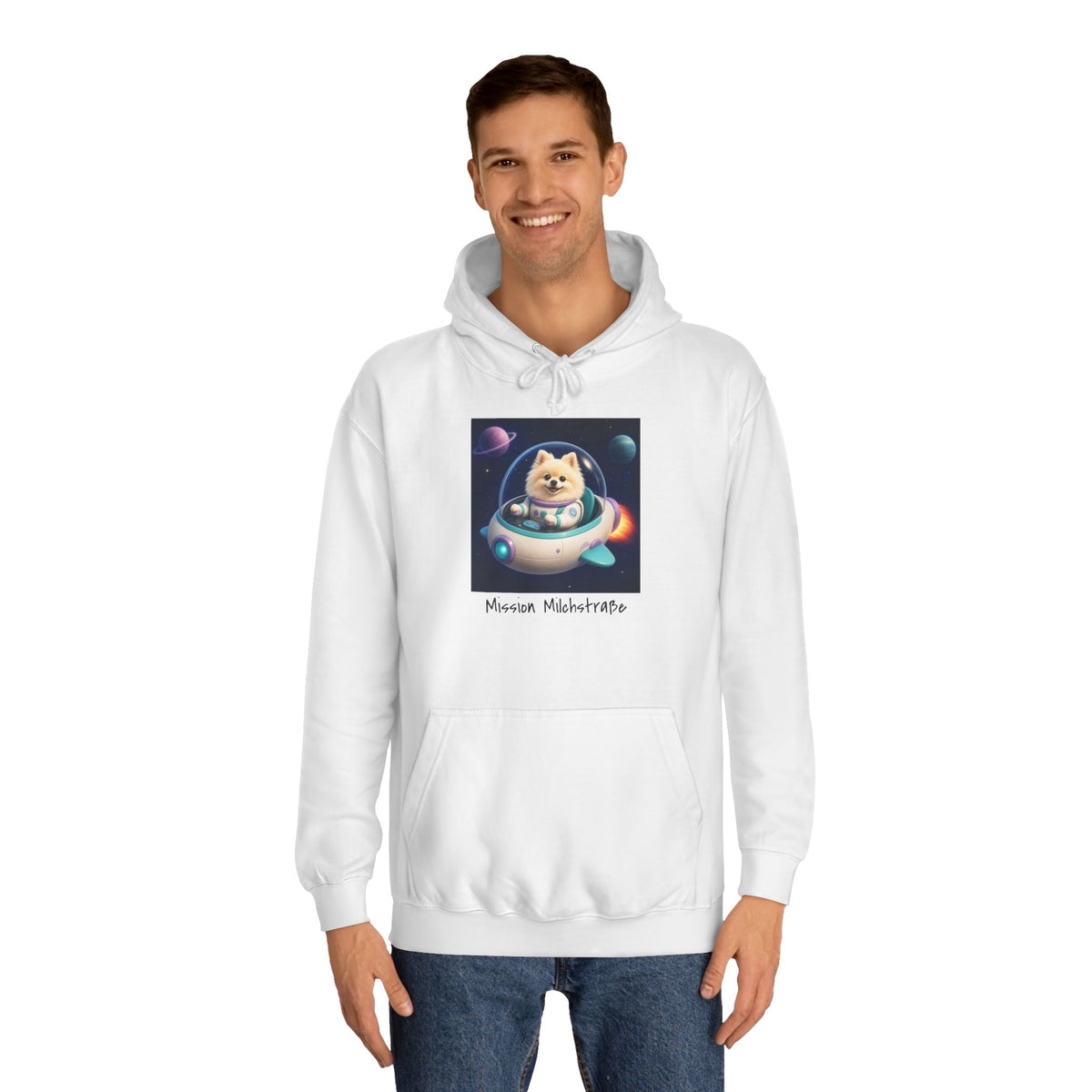 Personalisierter Unisex Hoodie mit Haustier – Spaceship