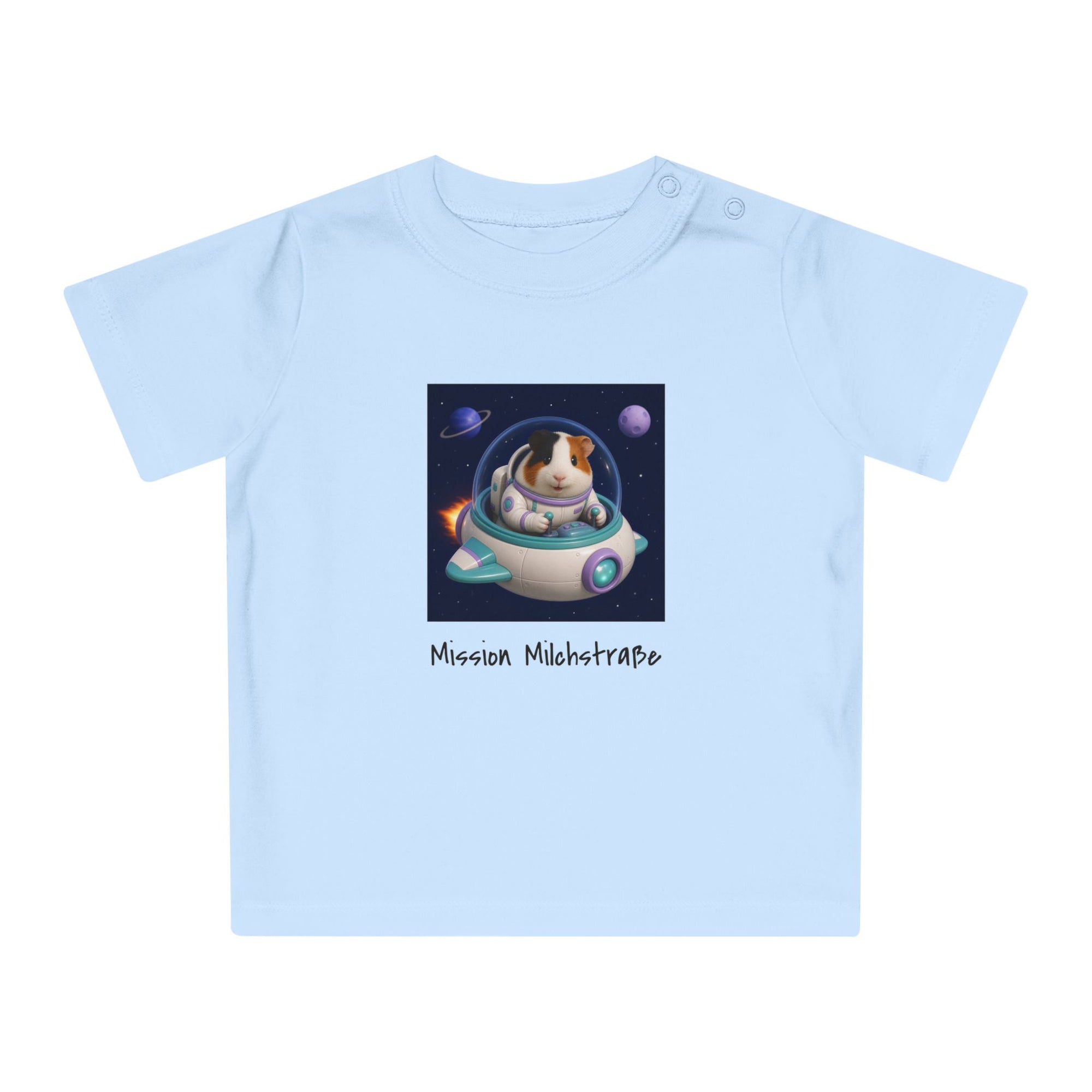 Personalisiertes Baby T-Shirt mit Haustier – Spaceship