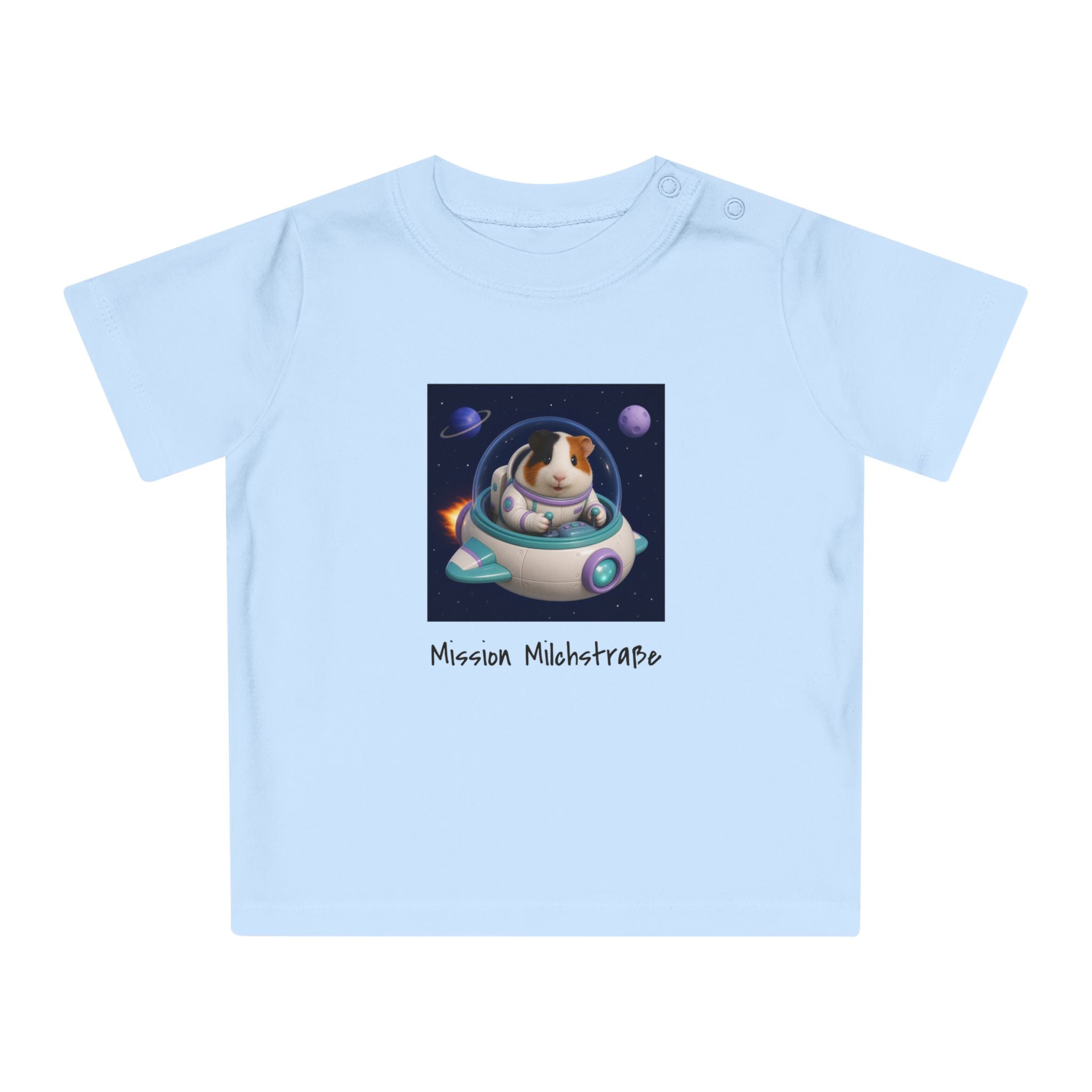 Personalisiertes Baby T-Shirt mit Haustier – Spaceship