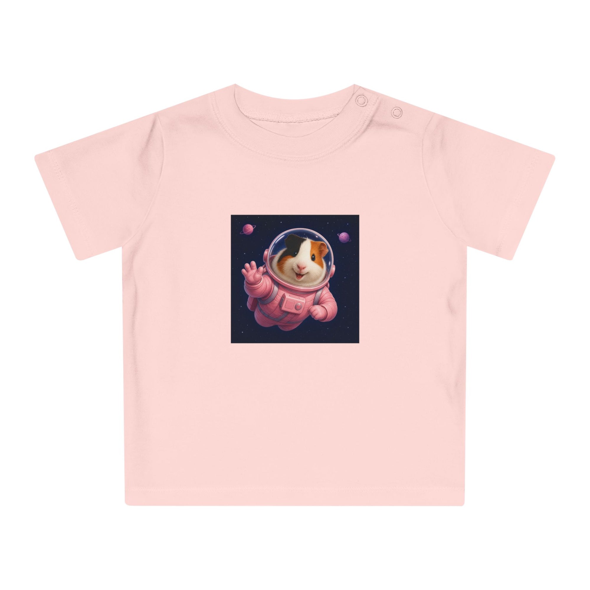 Personalisiertes Baby T-Shirt mit Haustier – Astronaut