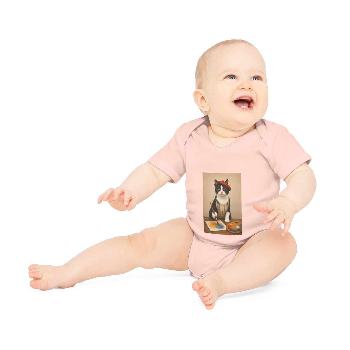 Personalisierter Baby-Body kurzarm Bio Baumwolle – The Artist