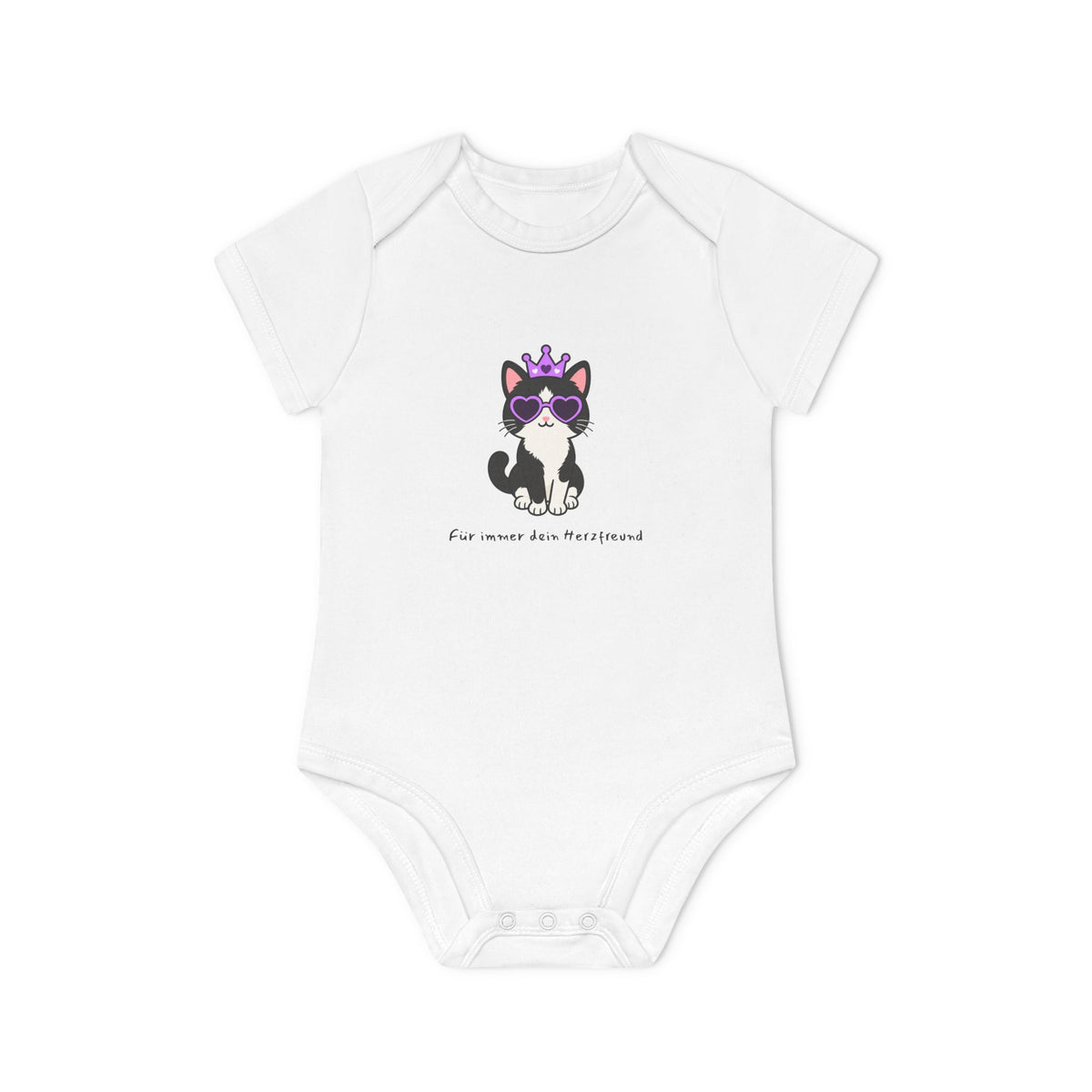Personalisierter Baby-Body kurzarm Bio Baumwolle – Purple Queen