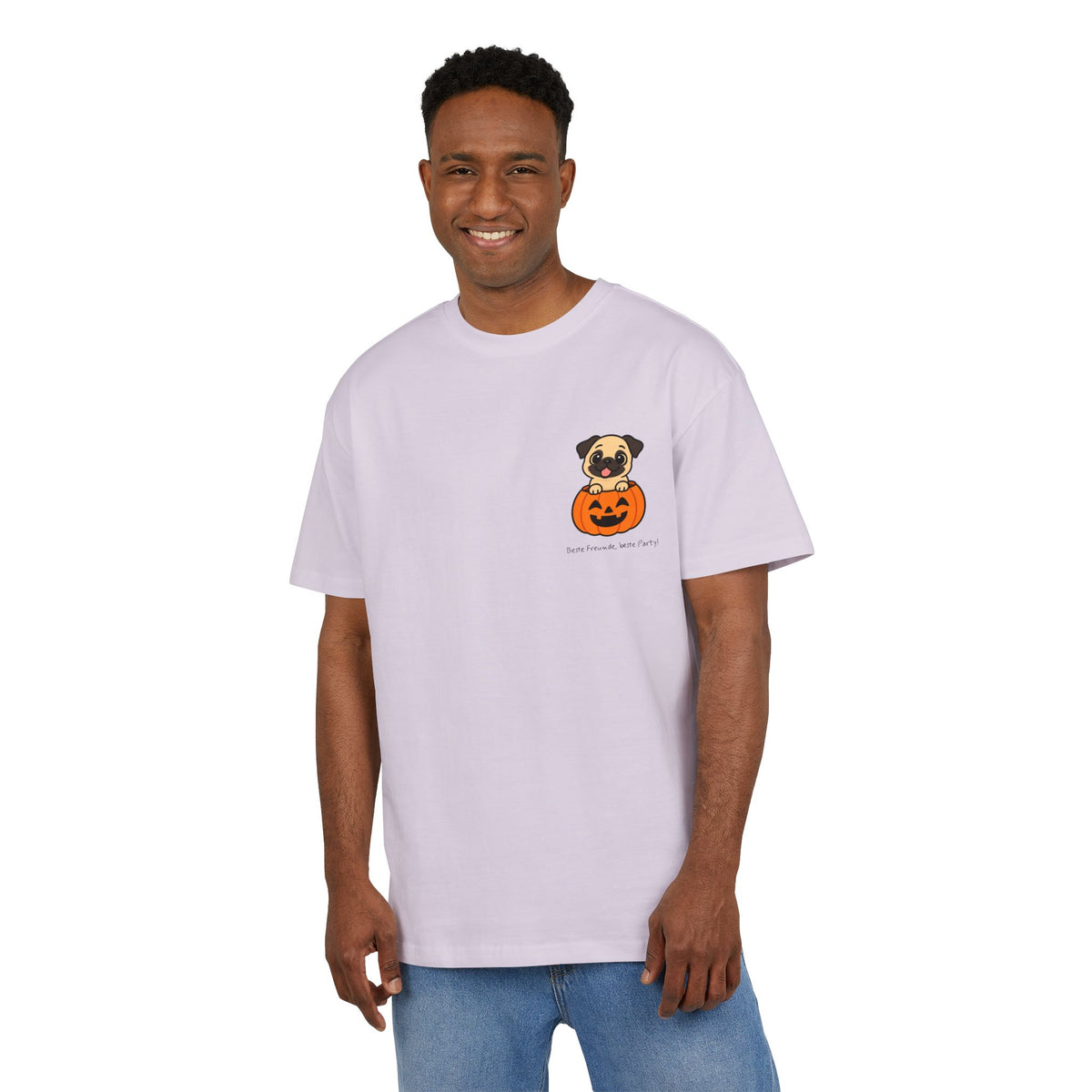 Personalisiertes Oversized Unisex T-Shirt mit Haustier –  Halloween Pet