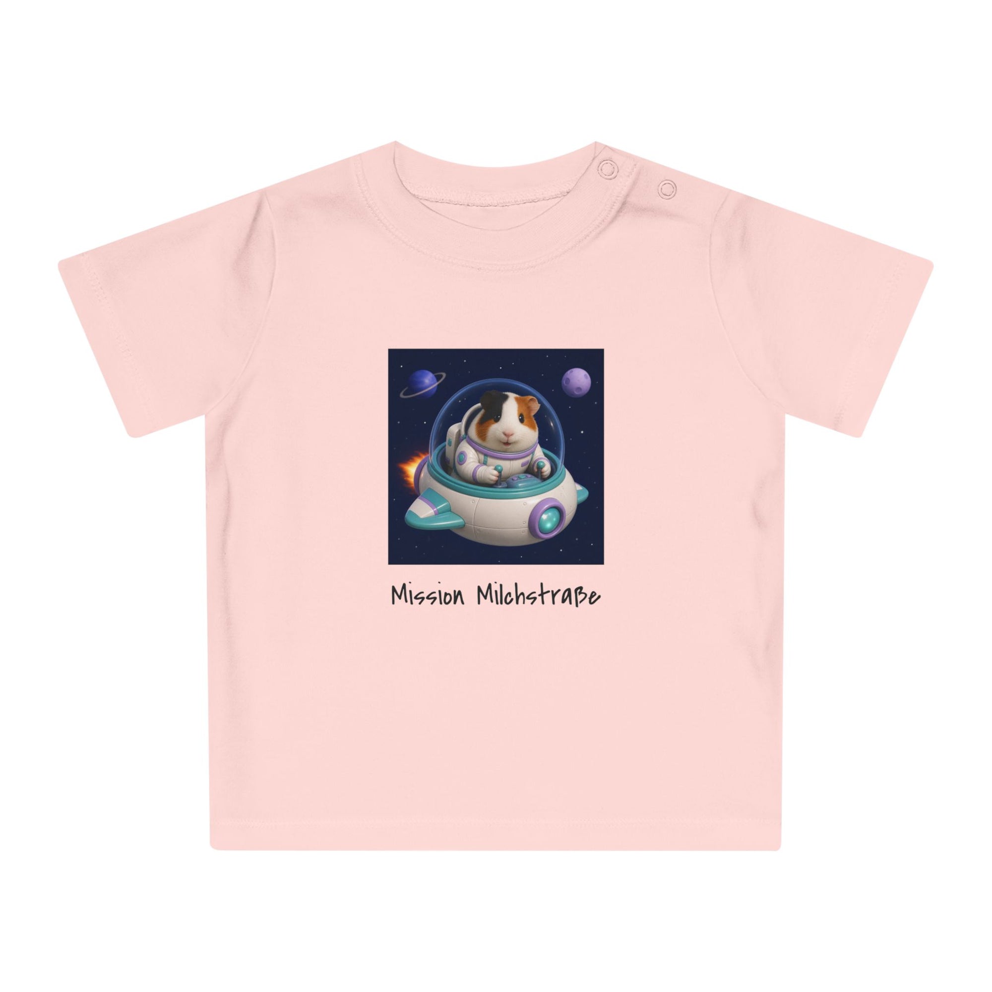 Personalisiertes Baby T-Shirt mit Haustier – Spaceship