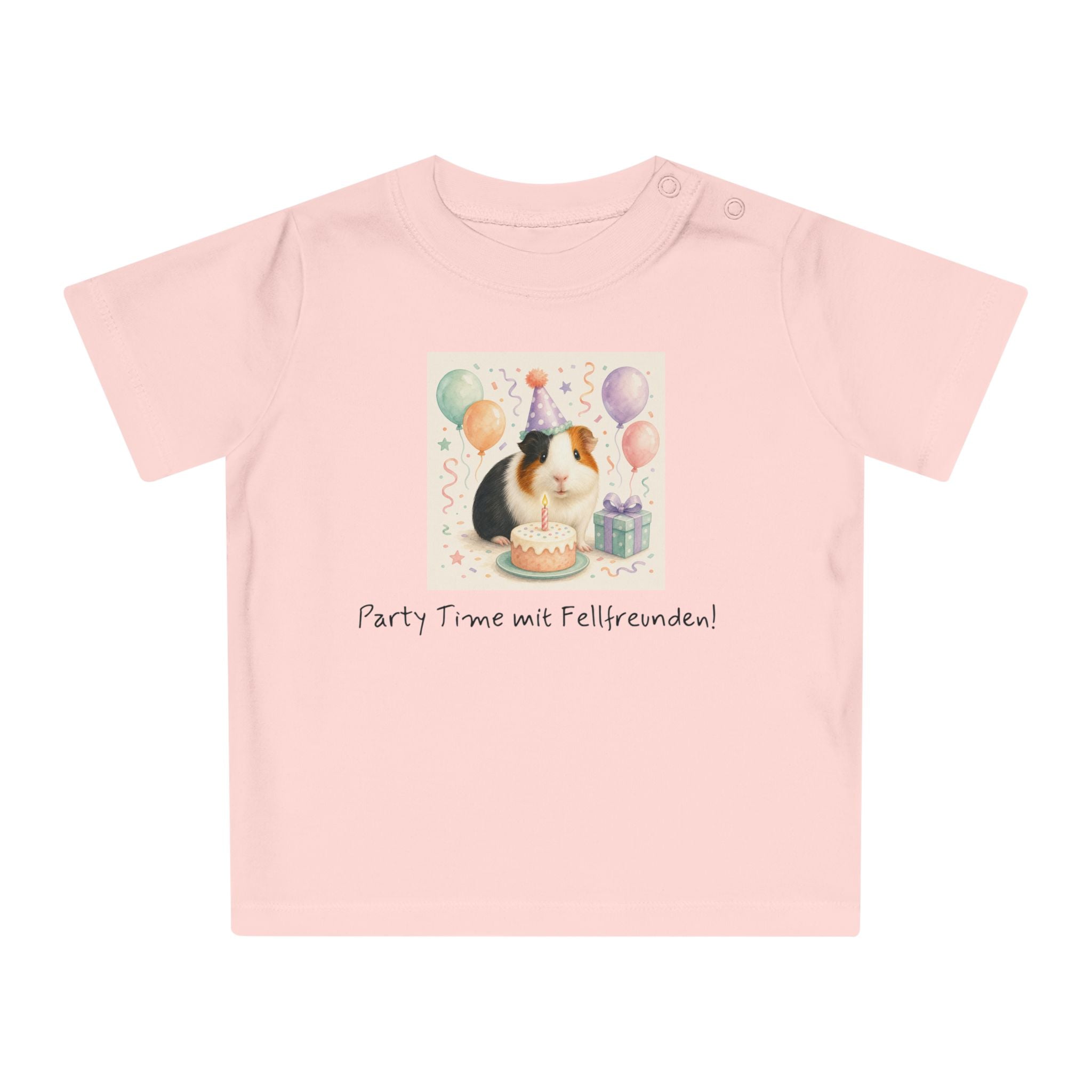 Personalisiertes Baby T-Shirt mit Haustier – Birthday Time