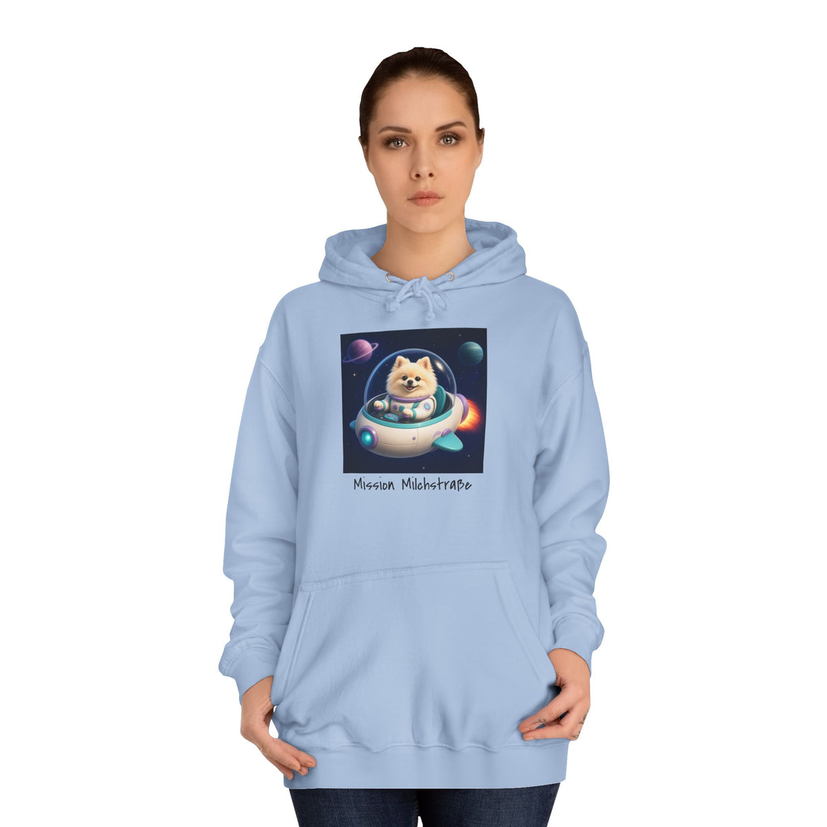Personalisierter Unisex Hoodie mit Haustier – Spaceship
