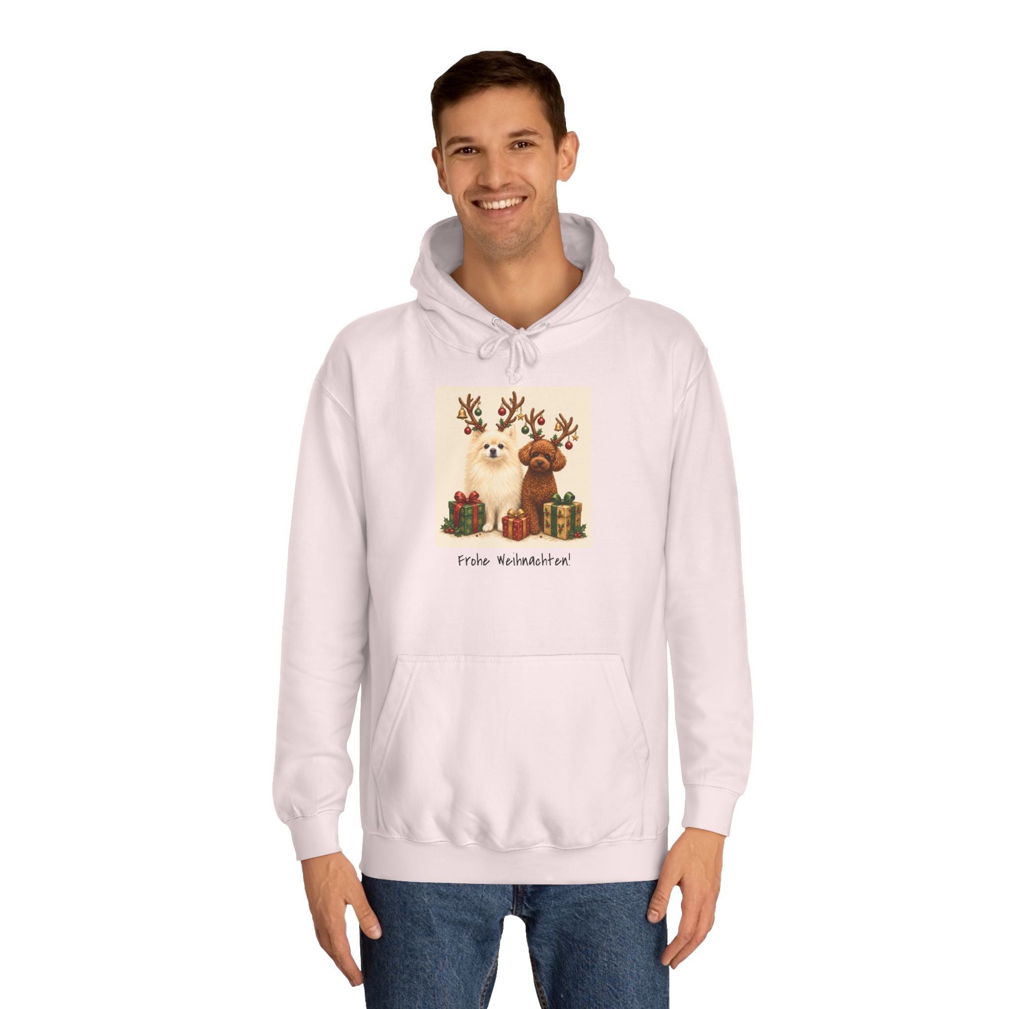 Personalisierter Unisex Hoodie mit Haustier – Frohe Weihnachten