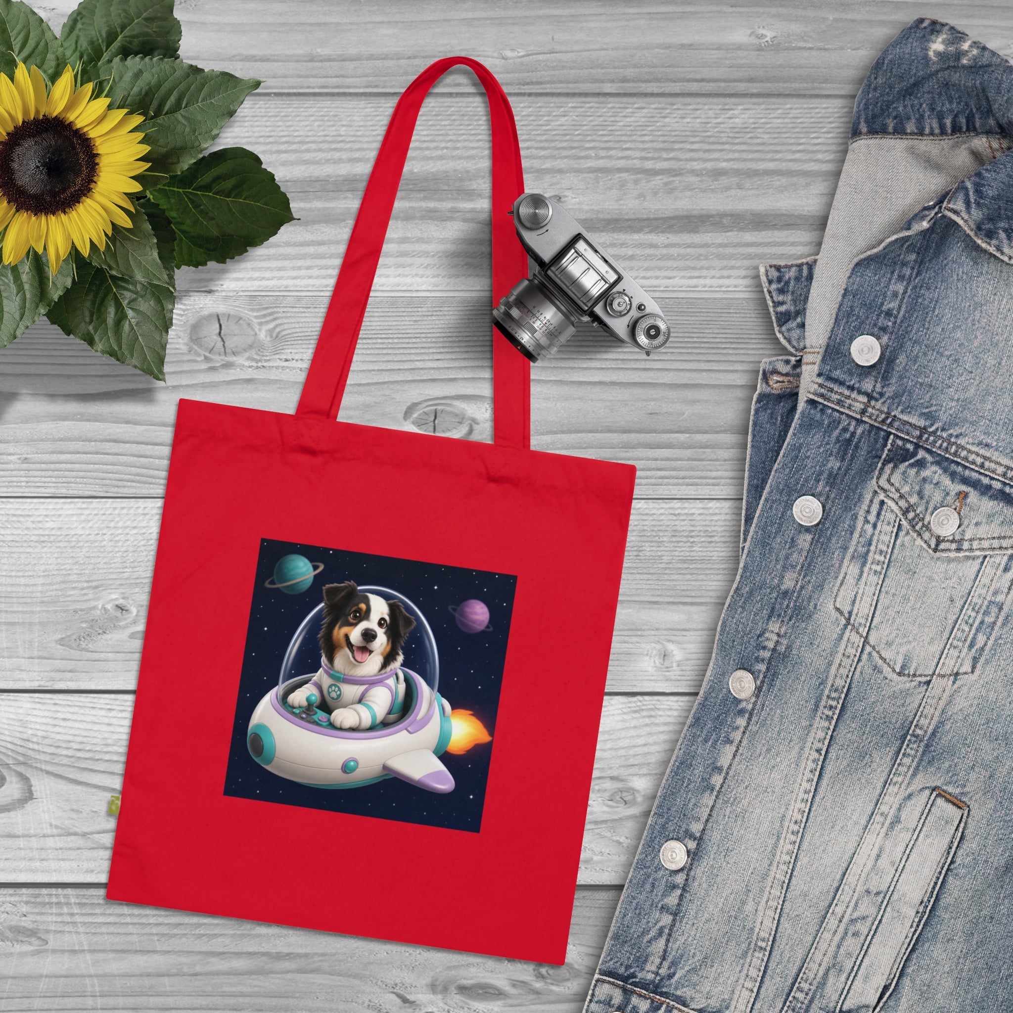 Personalisierte Baumwolltasche mit Haustier – Spaceship