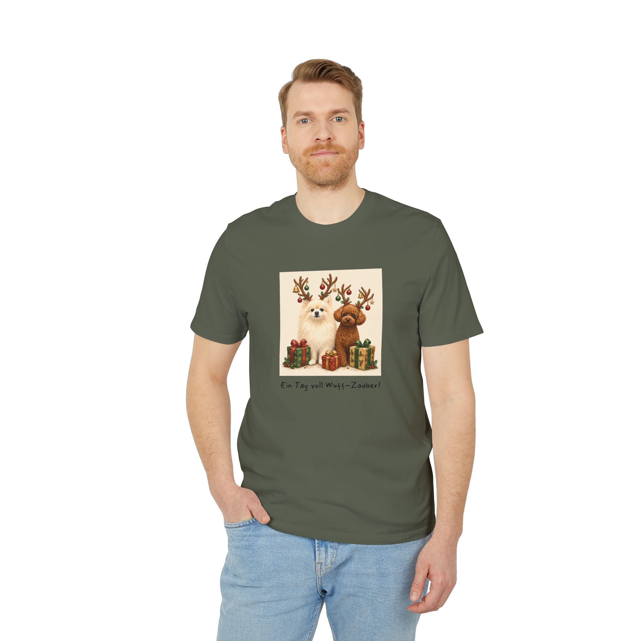Personalisiertes Unisex T-Shirt mit Haustier – Frohe Weihnachten