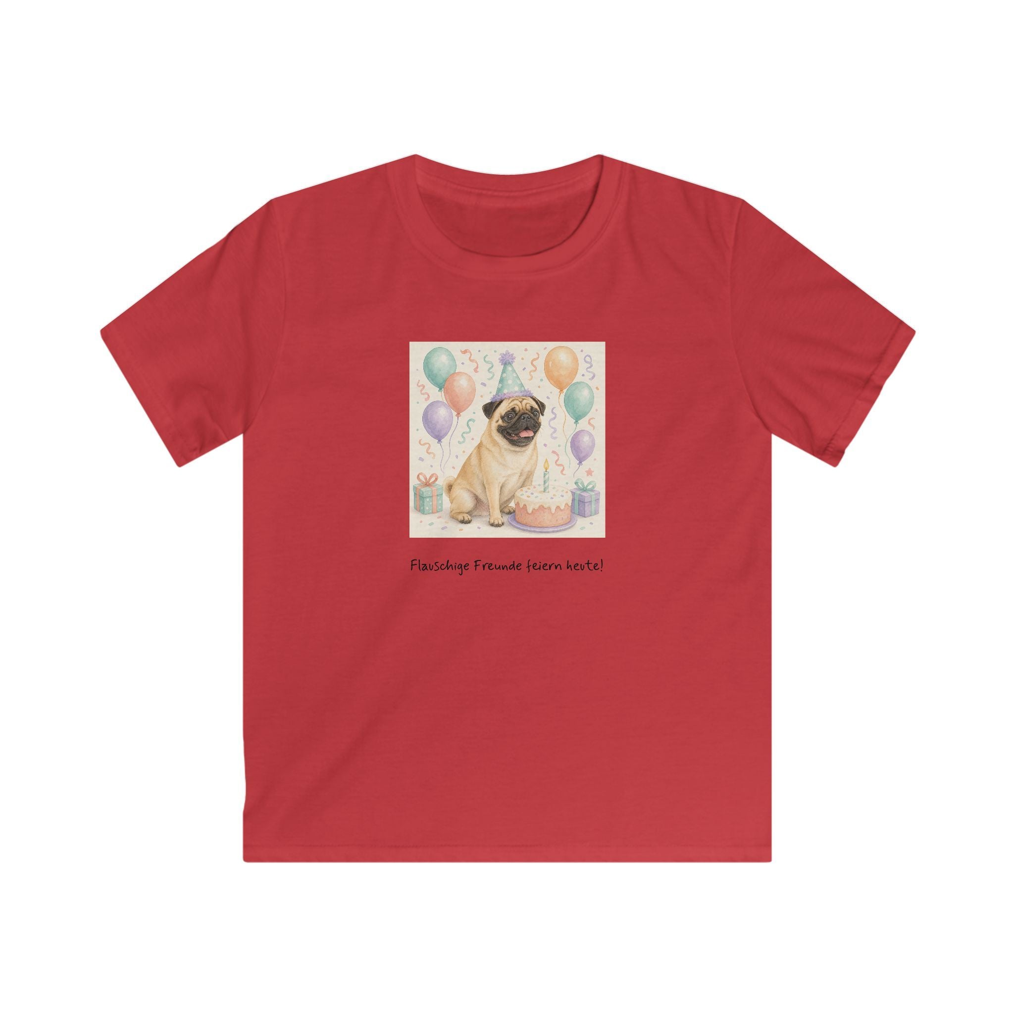 Personalisiertes Kinder T-Shirt mit Haustier – Birthday Time