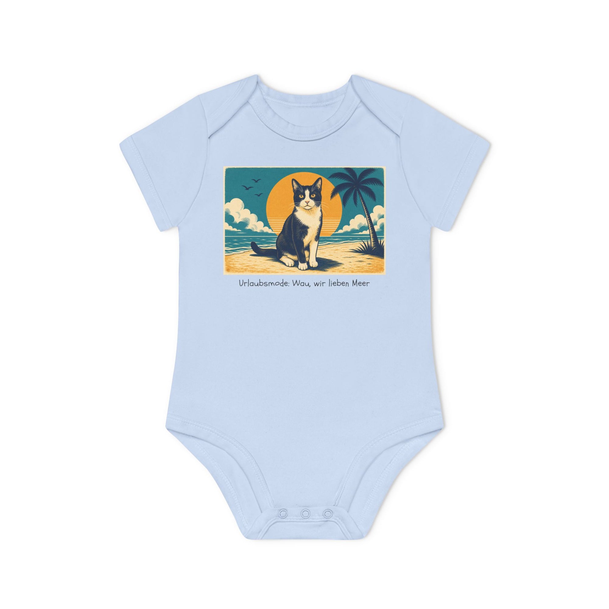 Personalisierter Baby-Body kurzarm Bio Baumwolle – Summer Vibes