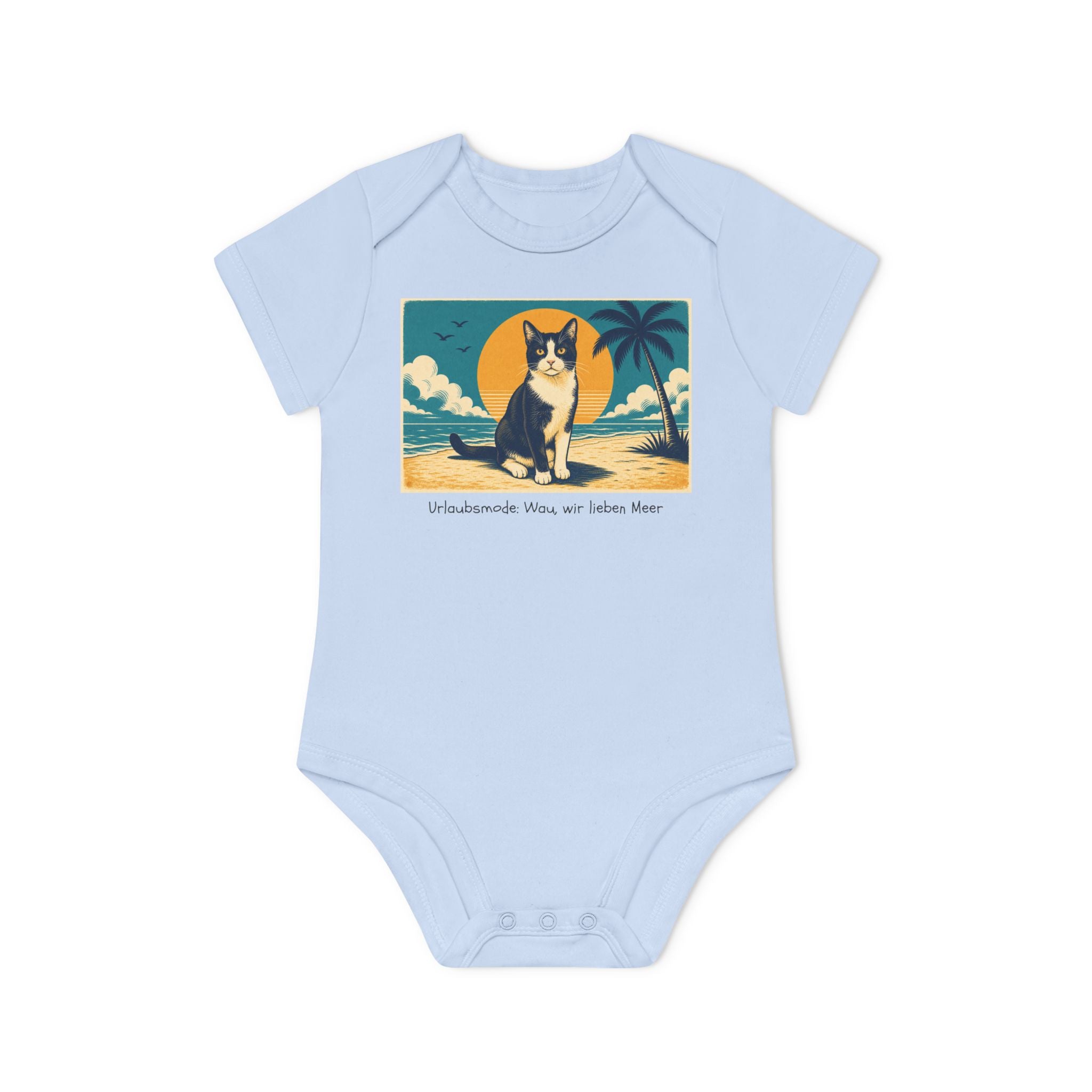 Personalisierter Baby-Body kurzarm Bio Baumwolle – Summer Vibes
