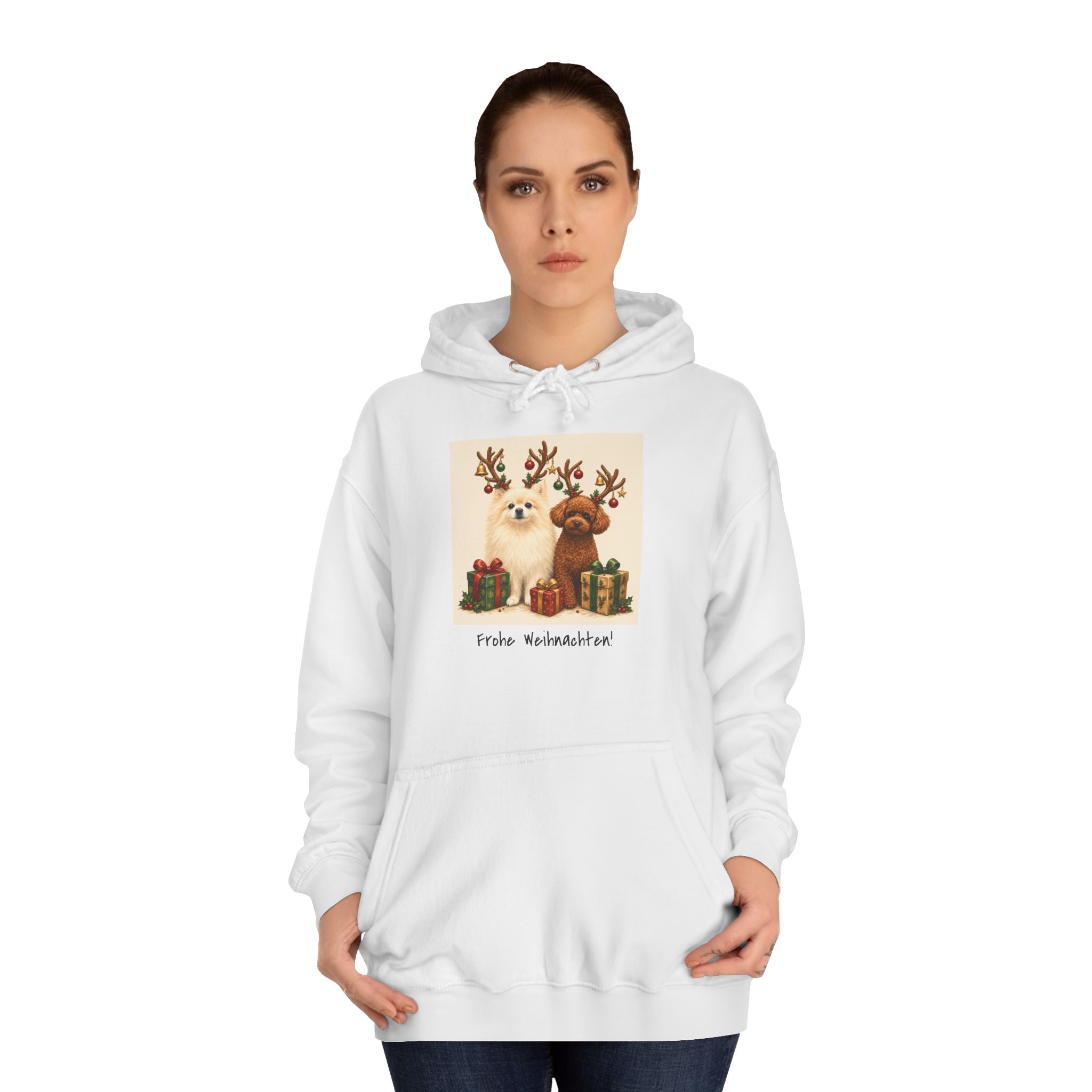 Personalisierter Unisex Hoodie mit Haustier – Frohe Weihnachten