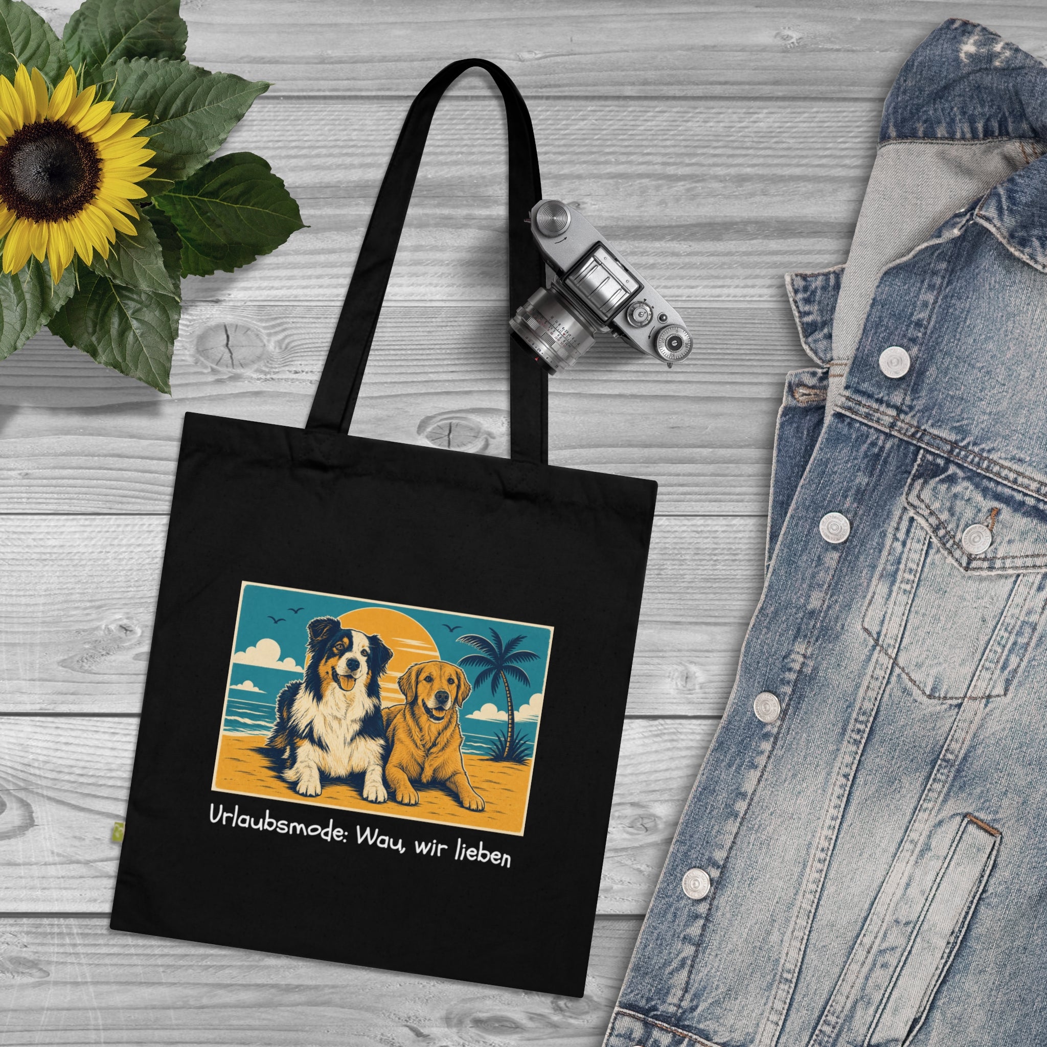 Personalisierte Baumwolltasche mit Haustier – Summer Vibes