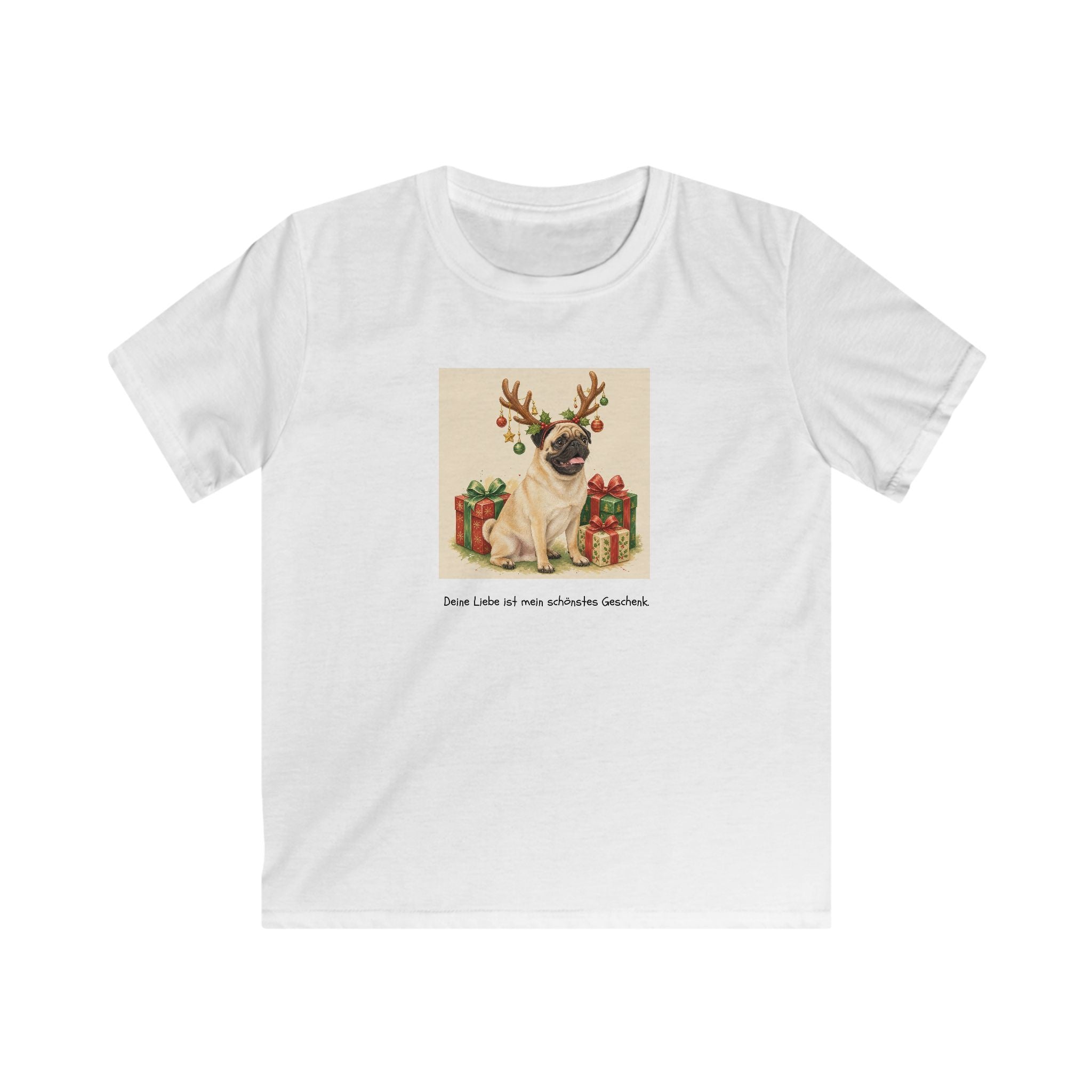 Personalisiertes Kinder T-Shirt mit Haustier – Frohe Weihnachten