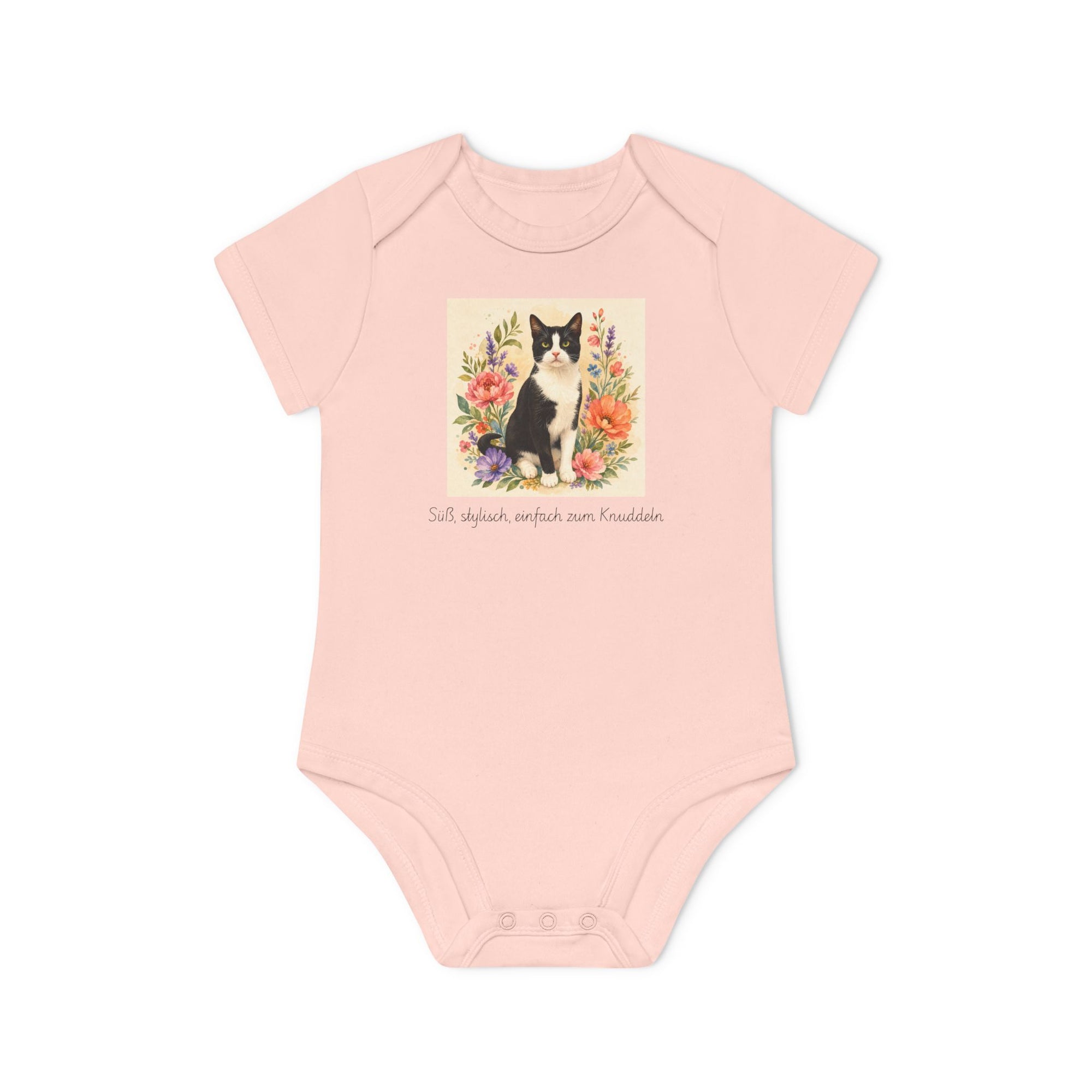 Personalisierter Baby-Body kurzarm Bio Baumwolle – Flora & Fauna