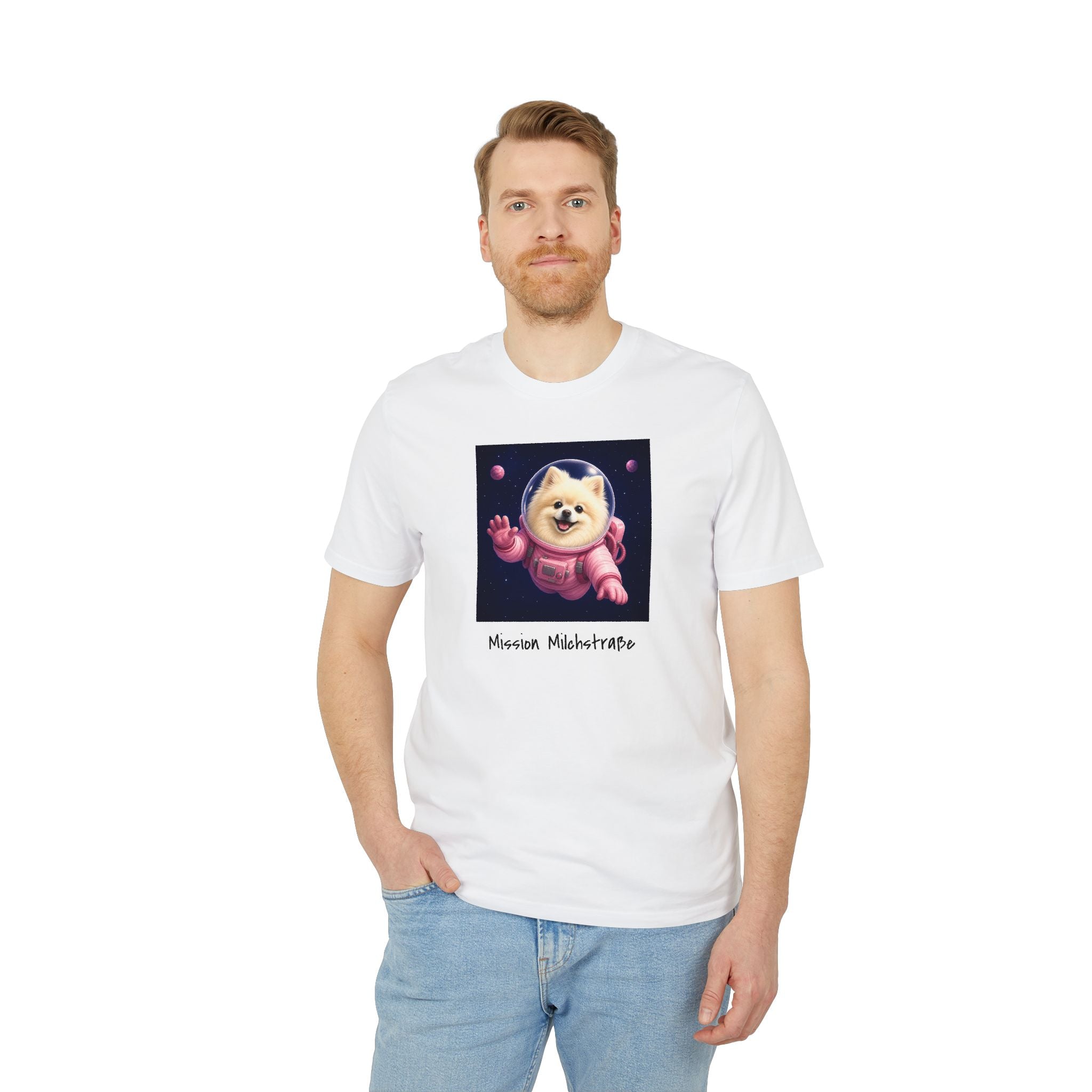 Personalisiertes Unisex T-Shirt mit Haustier – Astronaut