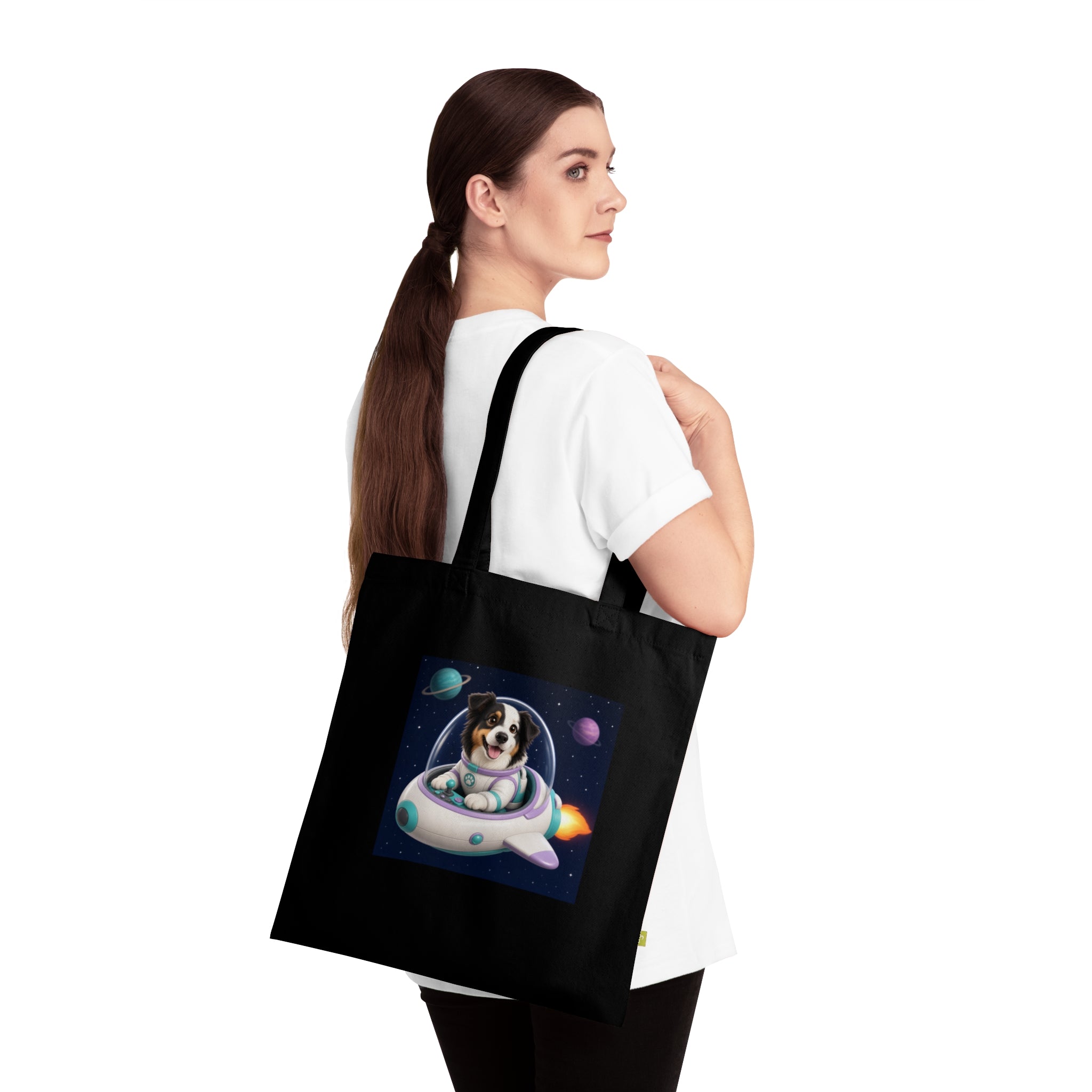 Personalisierte Baumwolltasche mit Haustier – Spaceship