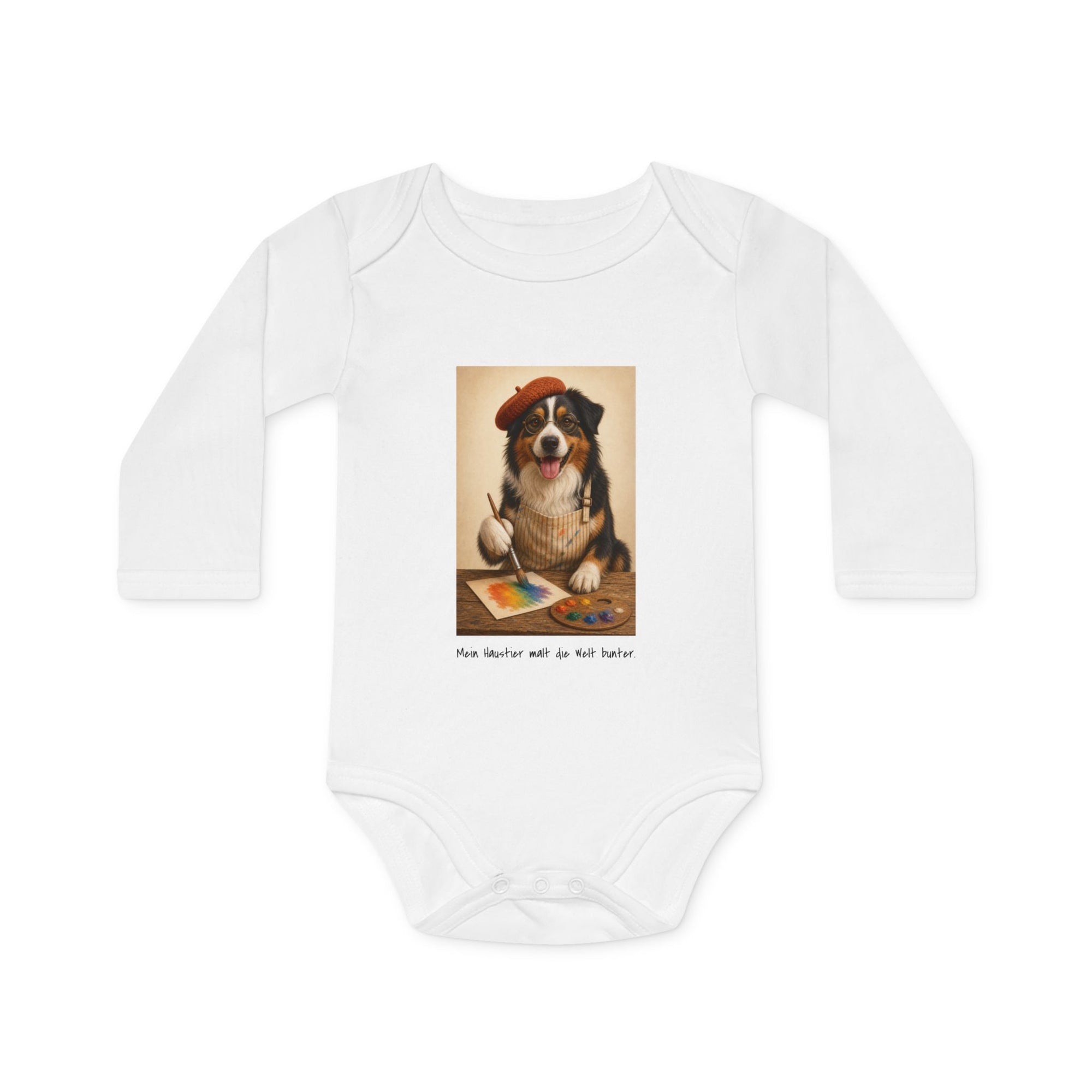 Personalisierter Baby-Body langarm Bio Baumwolle – The Artist