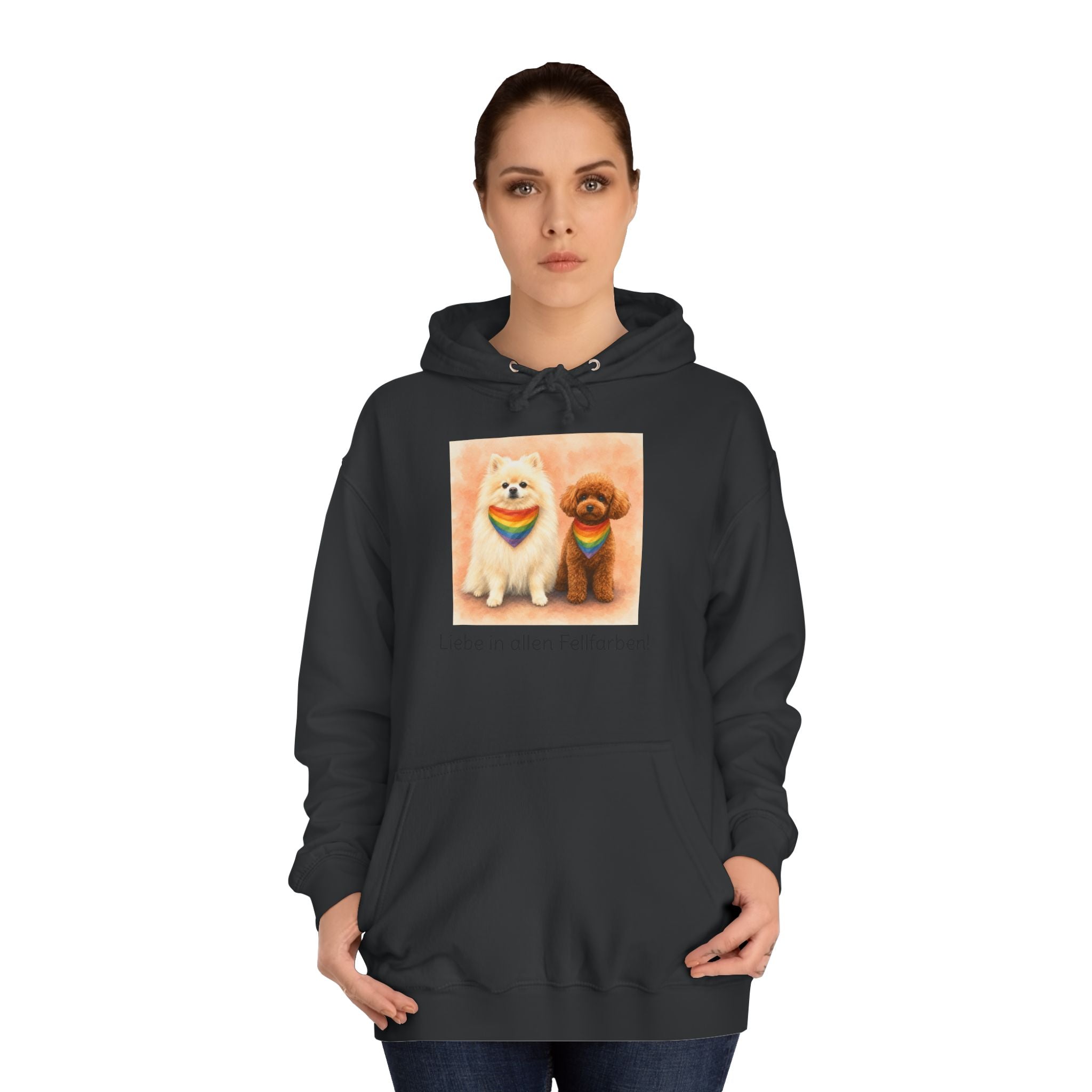 Personalisierter Unisex Hoodie mit Haustier – Regenbogen