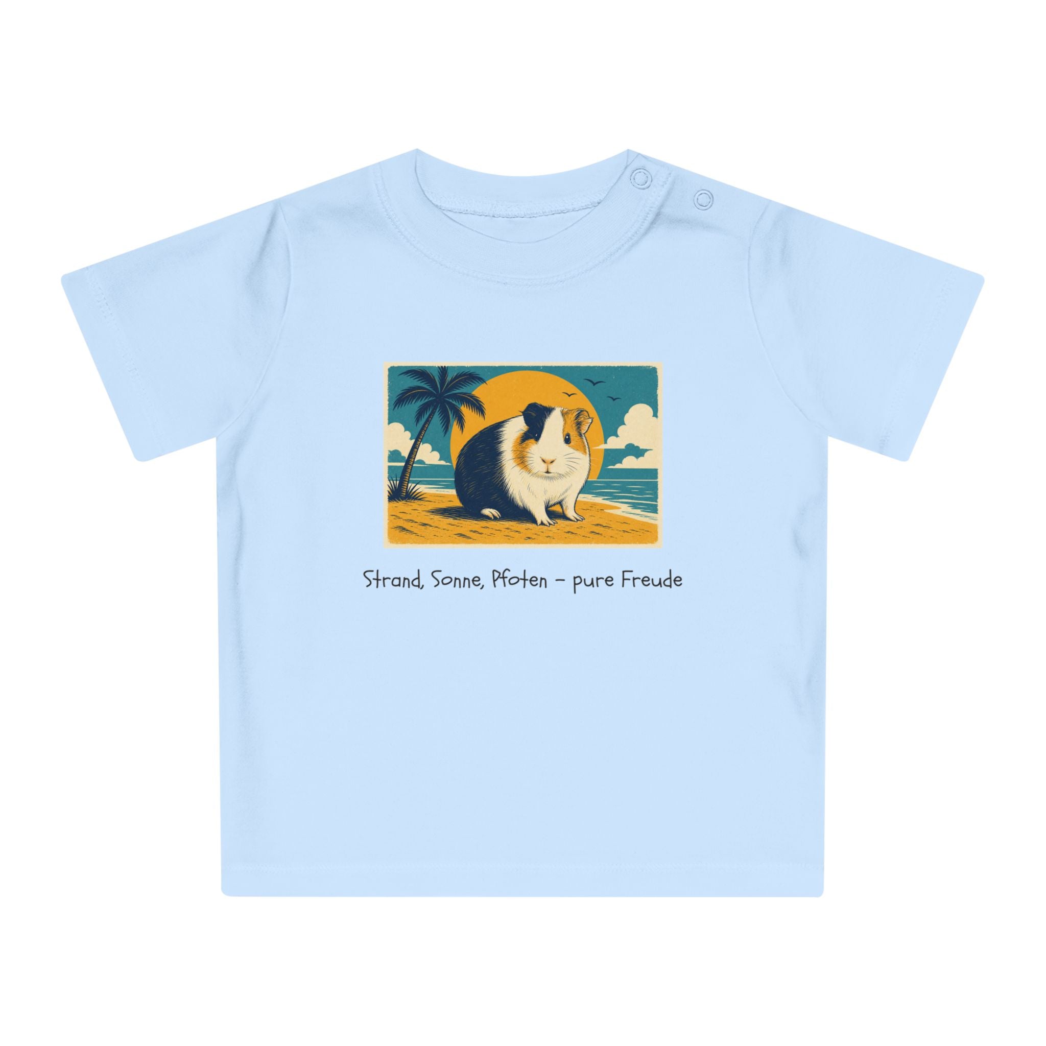 Personalisiertes Baby T-Shirt mit Haustier – Summer Vibes