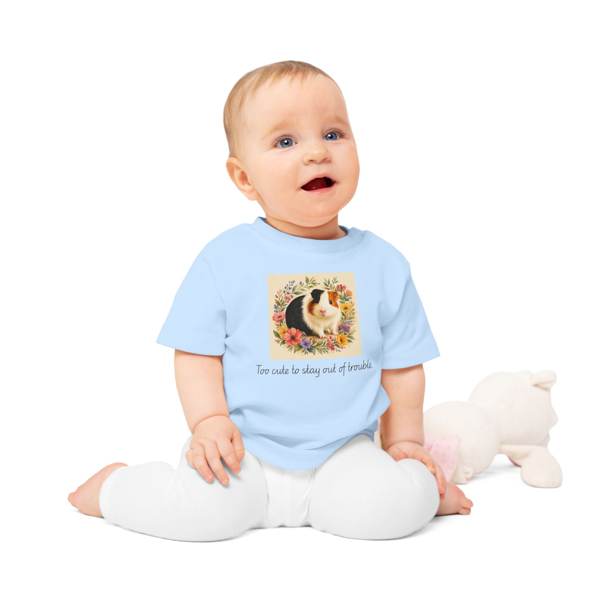 Personalisiertes Baby T-Shirt mit Haustier – Flora & Fauna